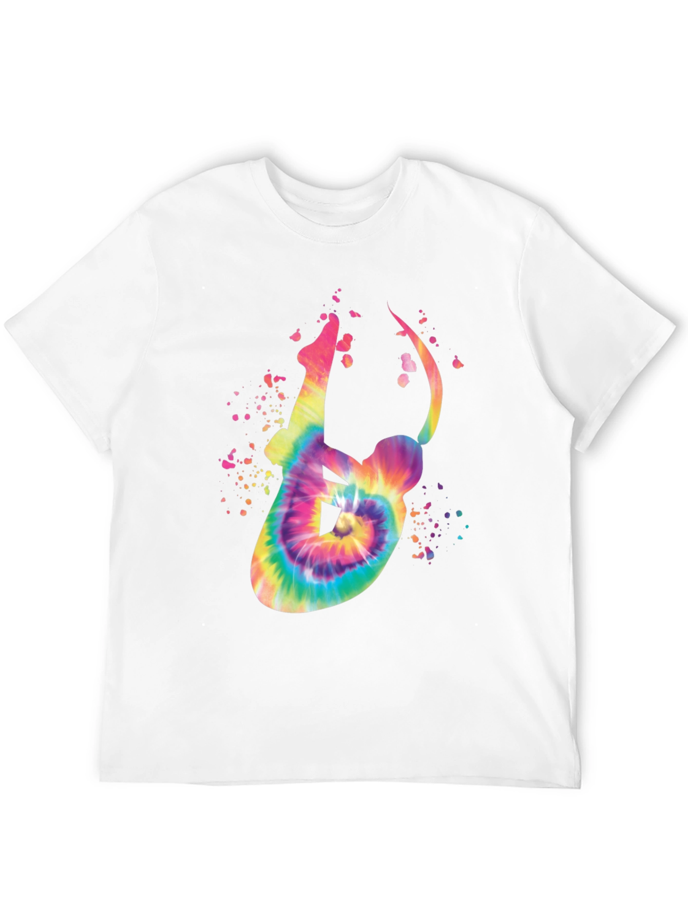 Tie-Dye Yoga Pose Graphic Tee - Relaxed Fit