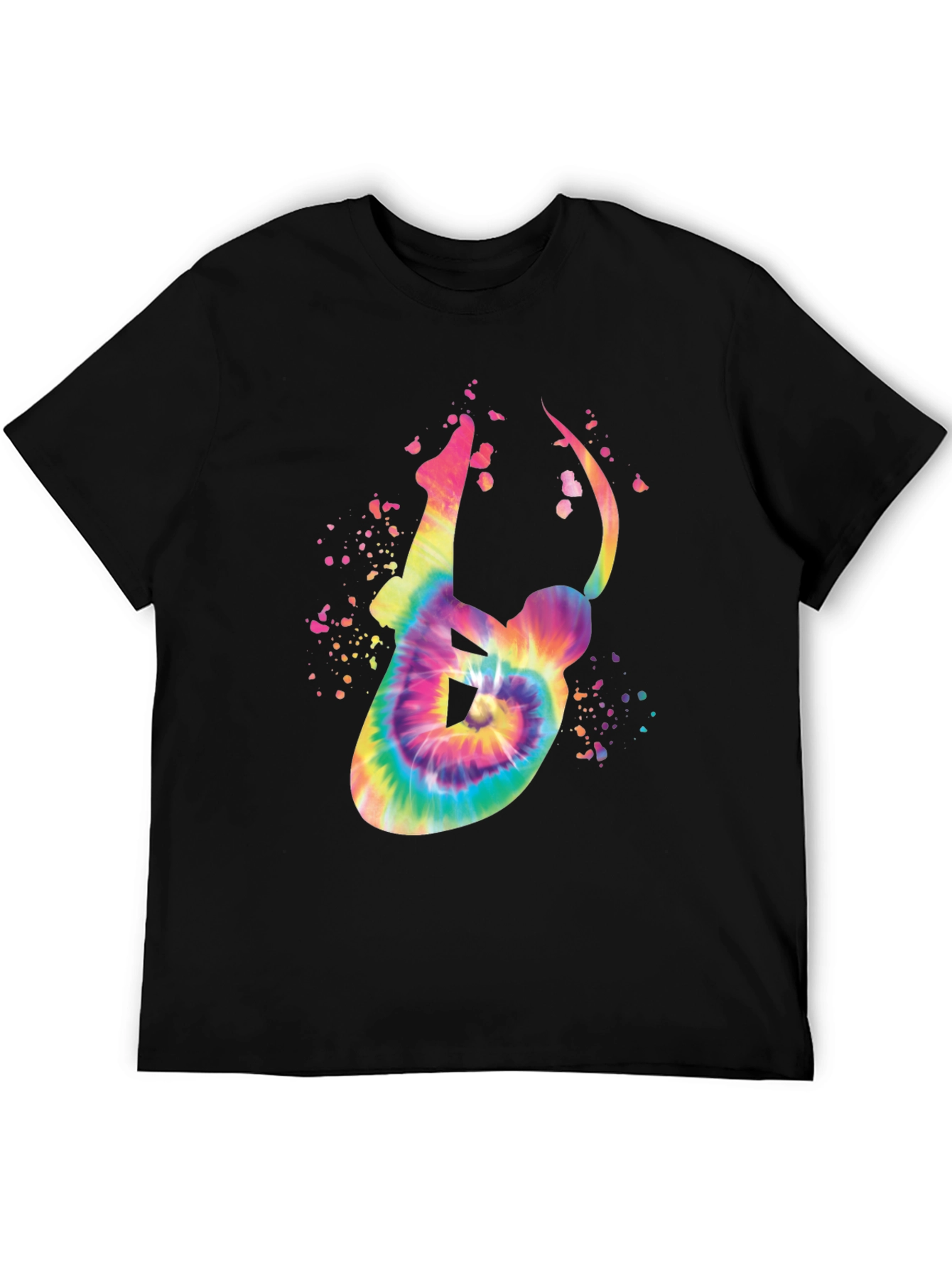 Tie-Dye Yoga Pose Graphic Tee - Relaxed Fit