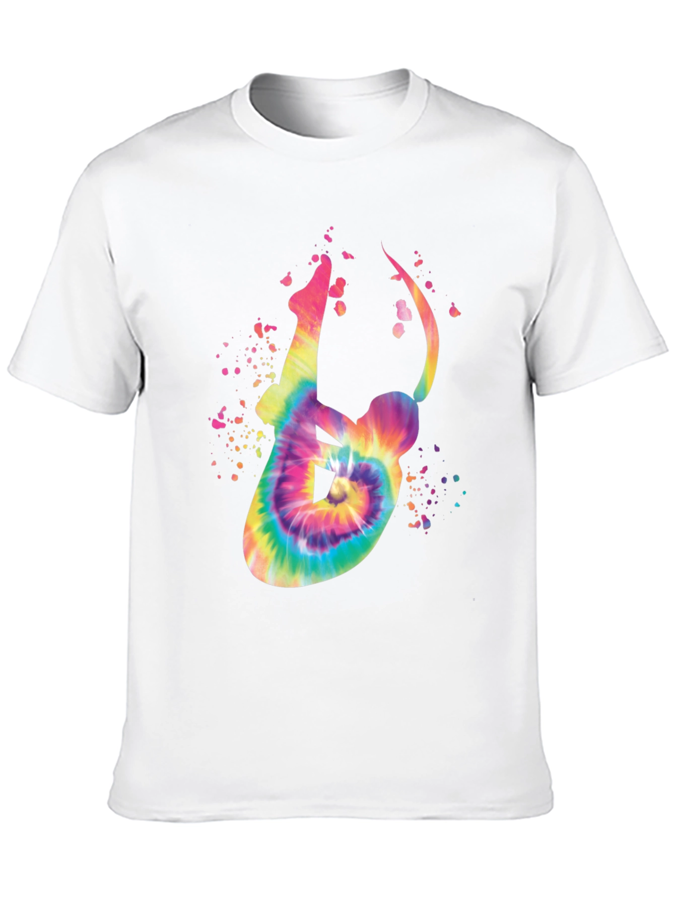 Tie-Dye Yoga Pose Graphic Tee - Relaxed Fit