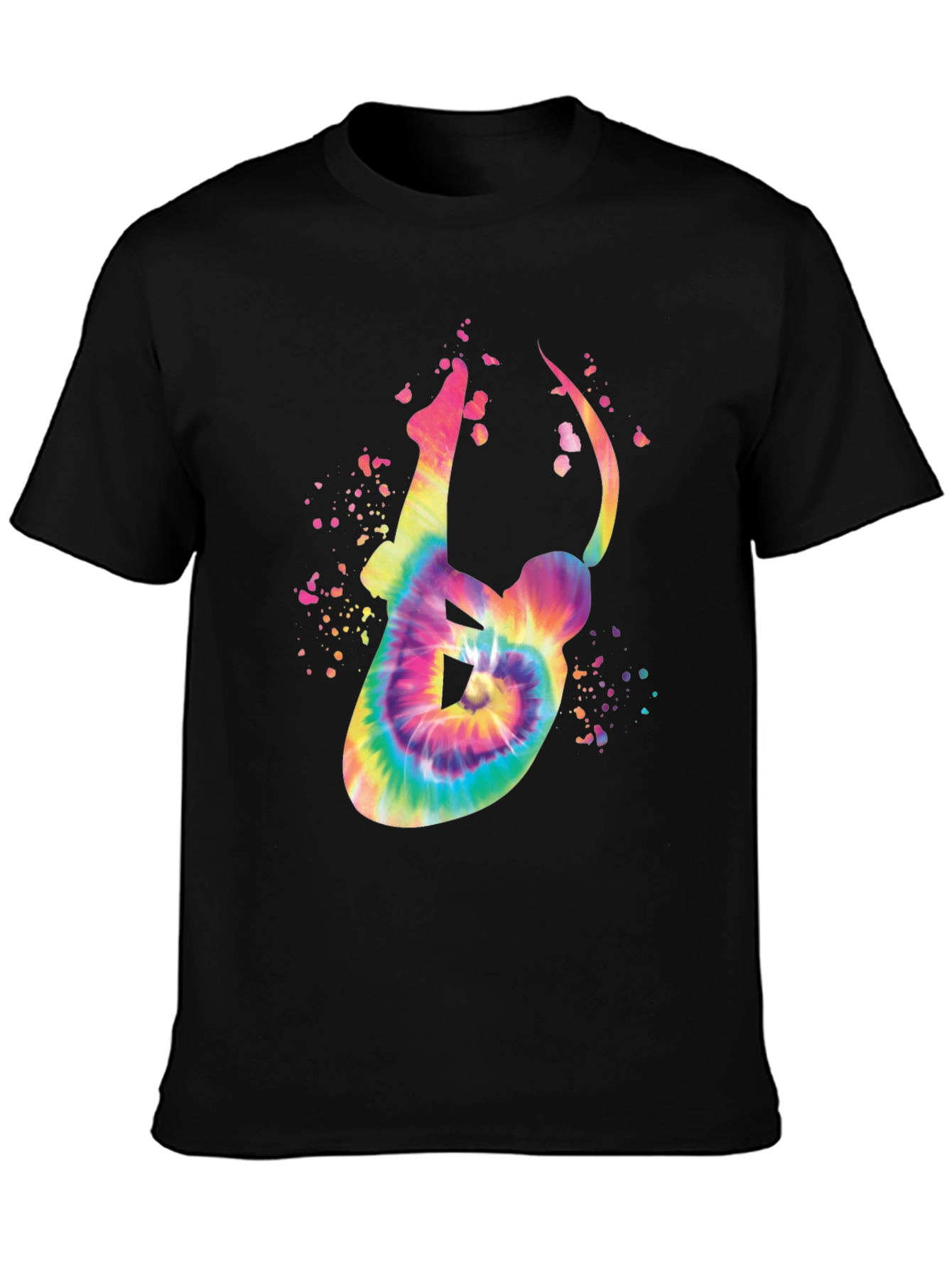 Tie-Dye Yoga Pose Graphic Tee - Relaxed Fit