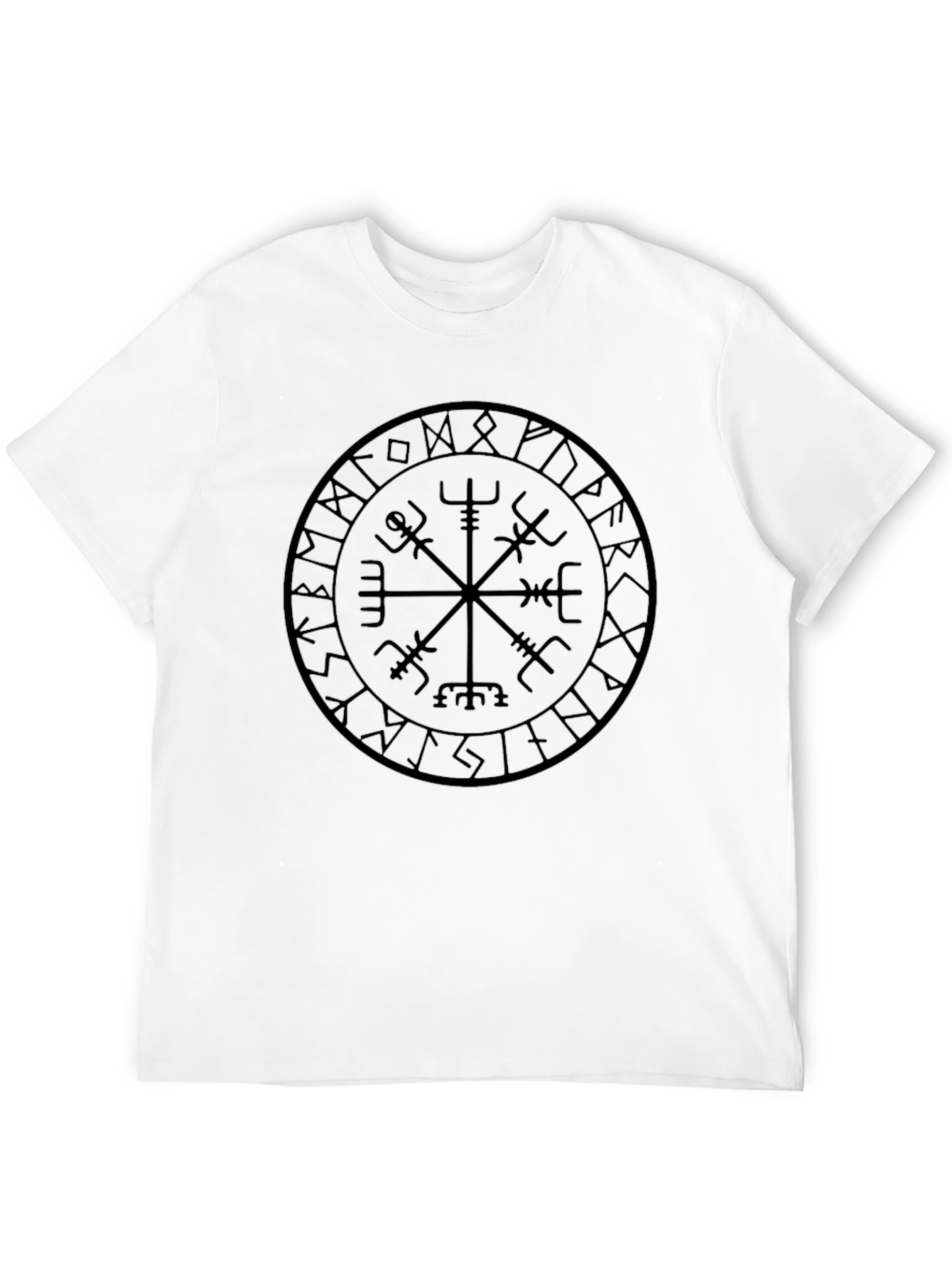 Viking Compass Graphic Tee - Black Cotton Blend