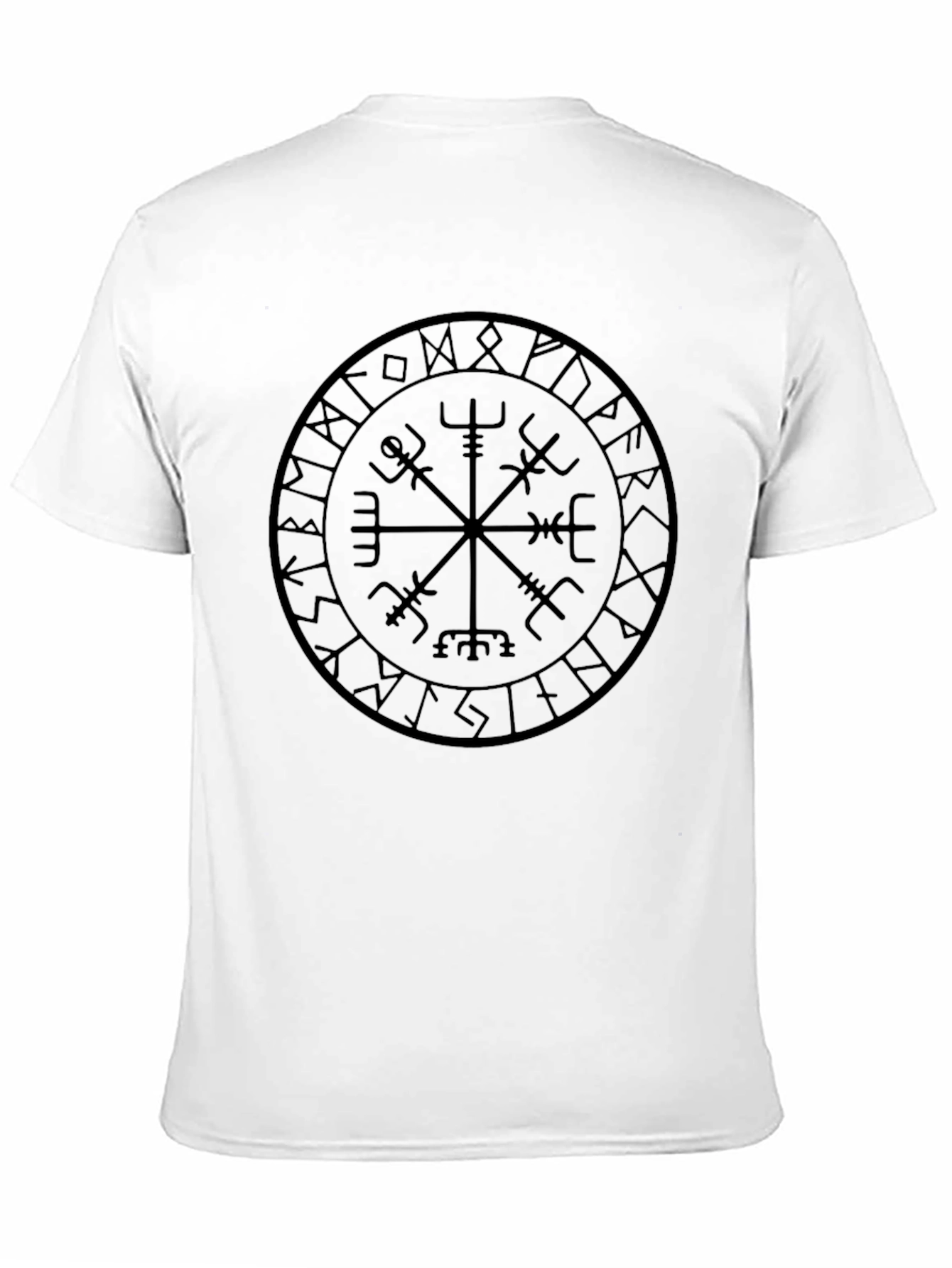 Viking Compass Graphic Tee - Black Cotton Blend