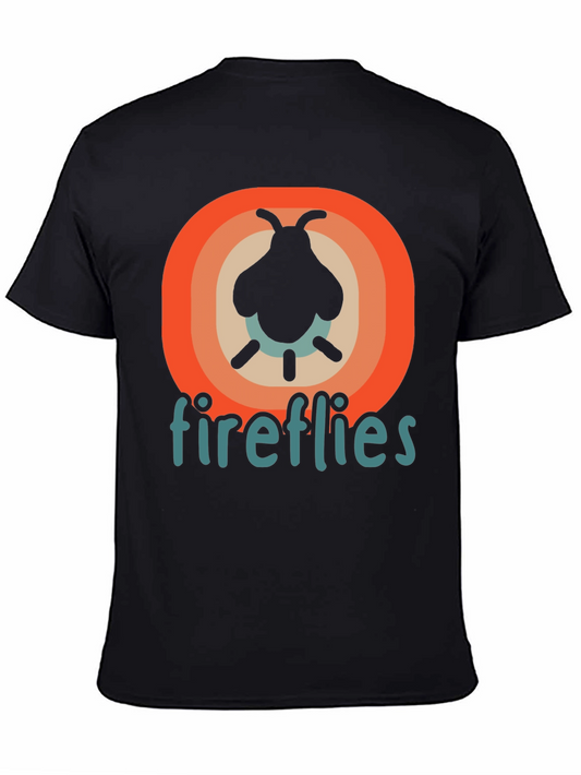 Retro Fireflies Graphic Tee - Cool Insect Shirt