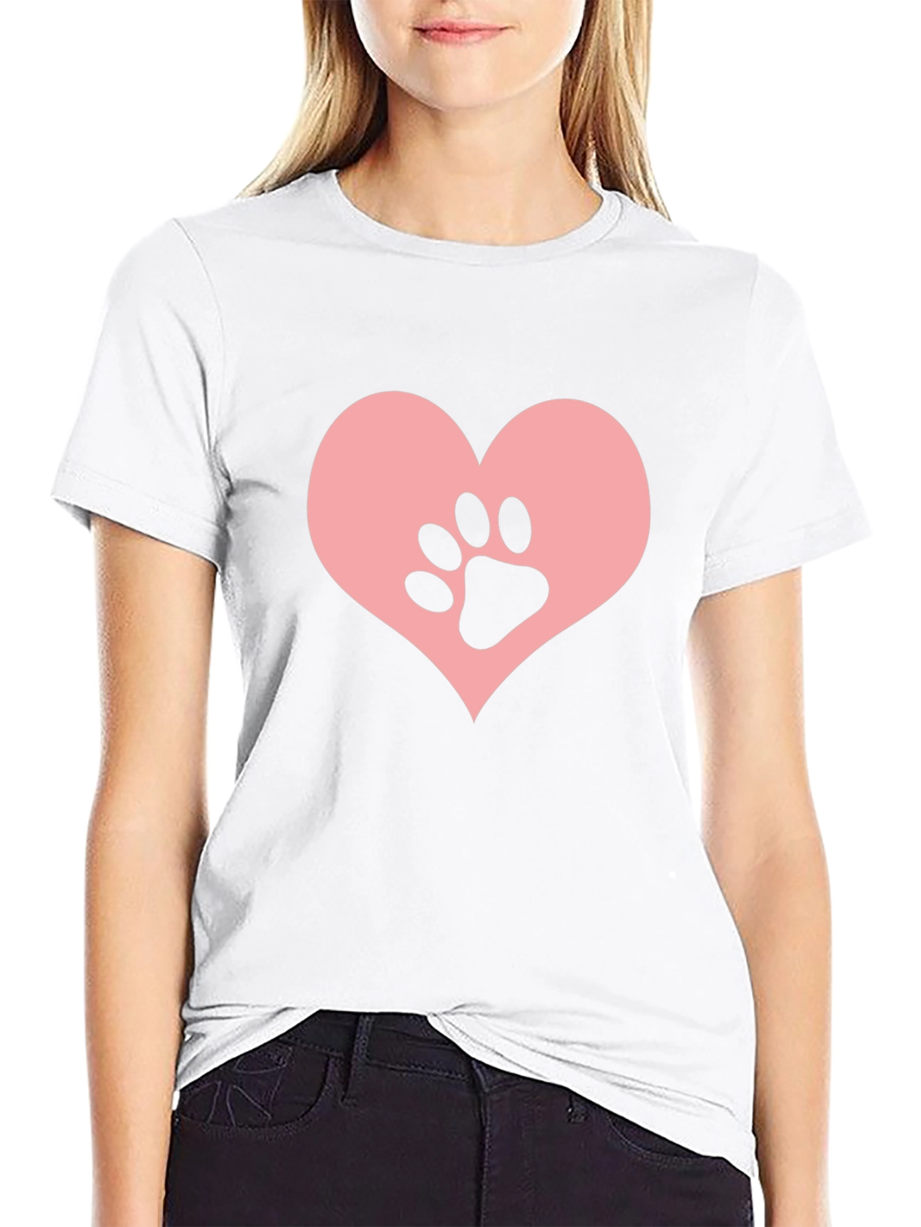 Paw Heart T-Shirt – Cute Pet Lover Graphic Tee