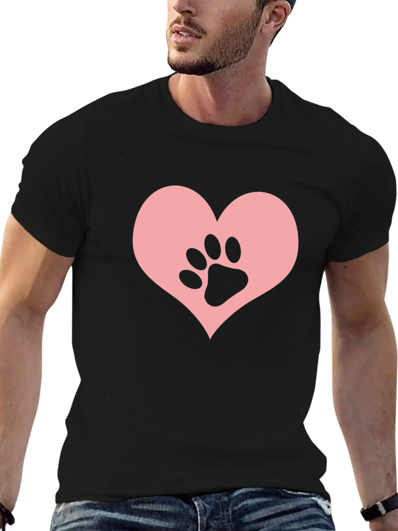 Paw Heart T-Shirt – Cute Pet Lover Graphic Tee