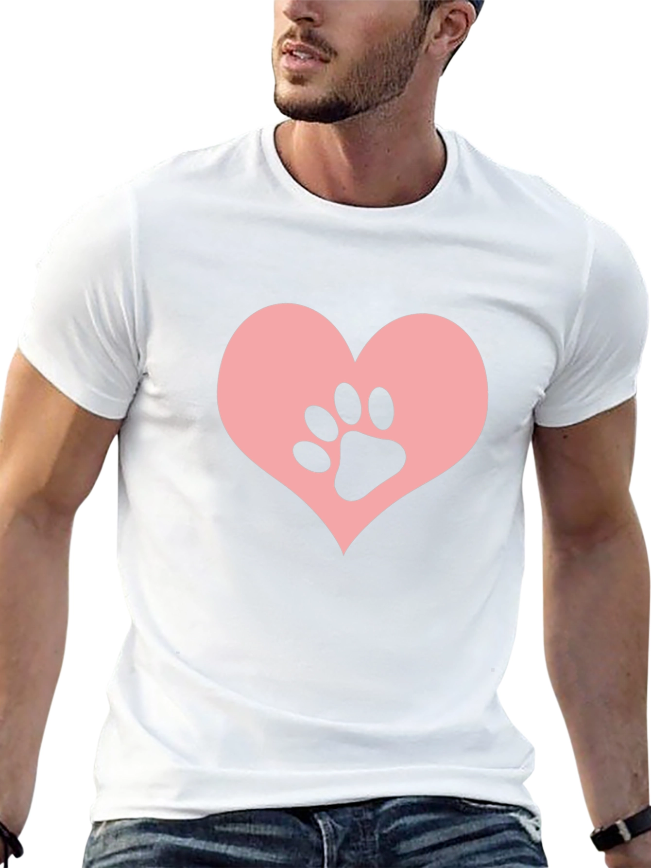 Paw Heart T-Shirt – Cute Pet Lover Graphic Tee