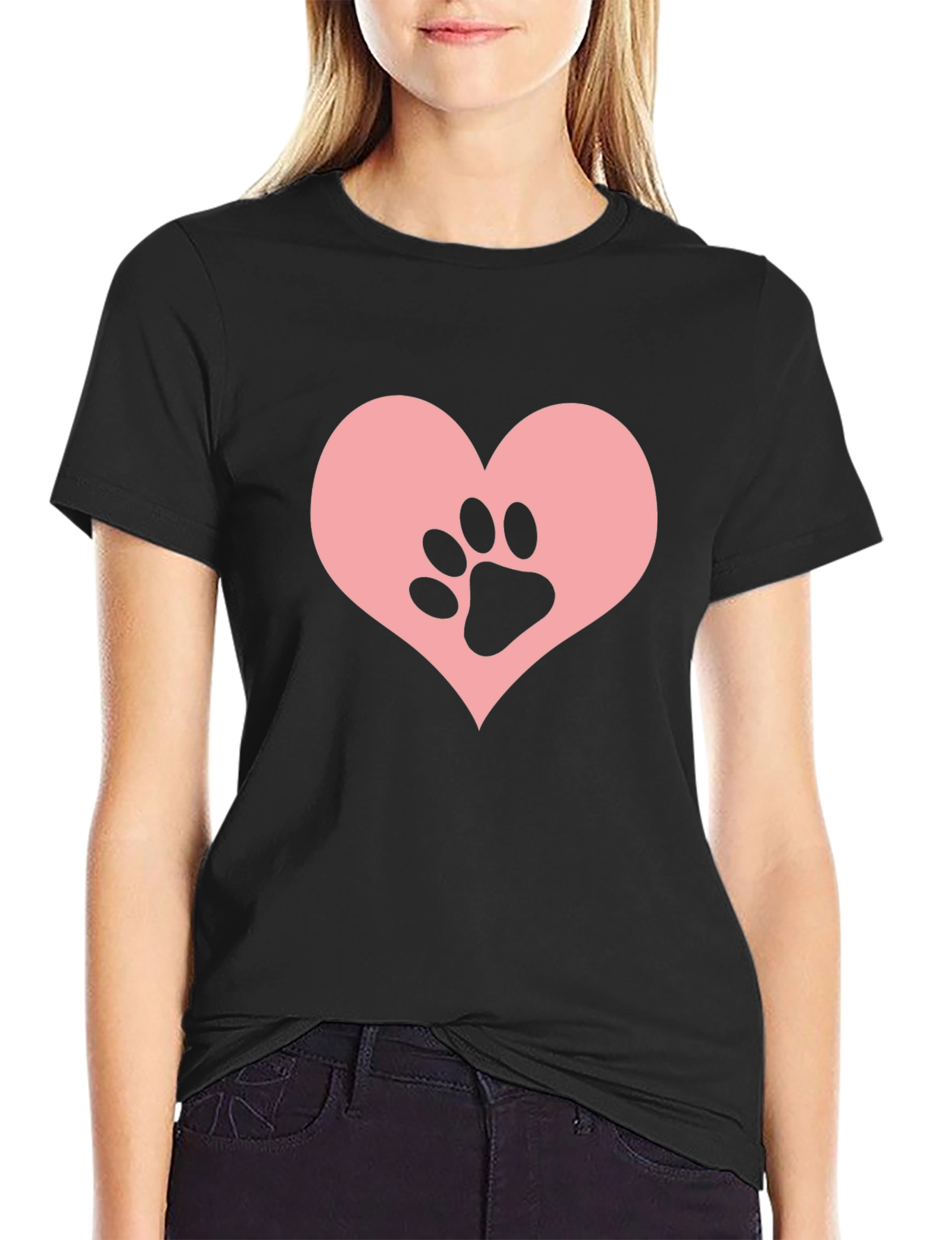 Paw Heart T-Shirt – Cute Pet Lover Graphic Tee