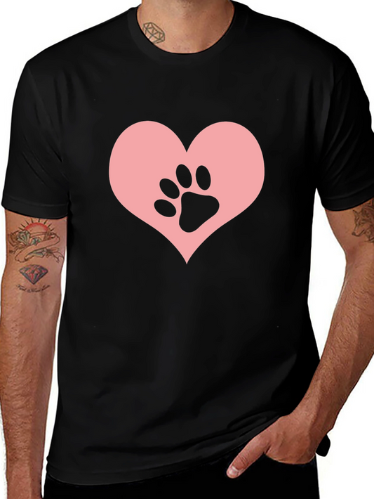 Paw Heart T-Shirt – Cute Pet Lover Graphic Tee