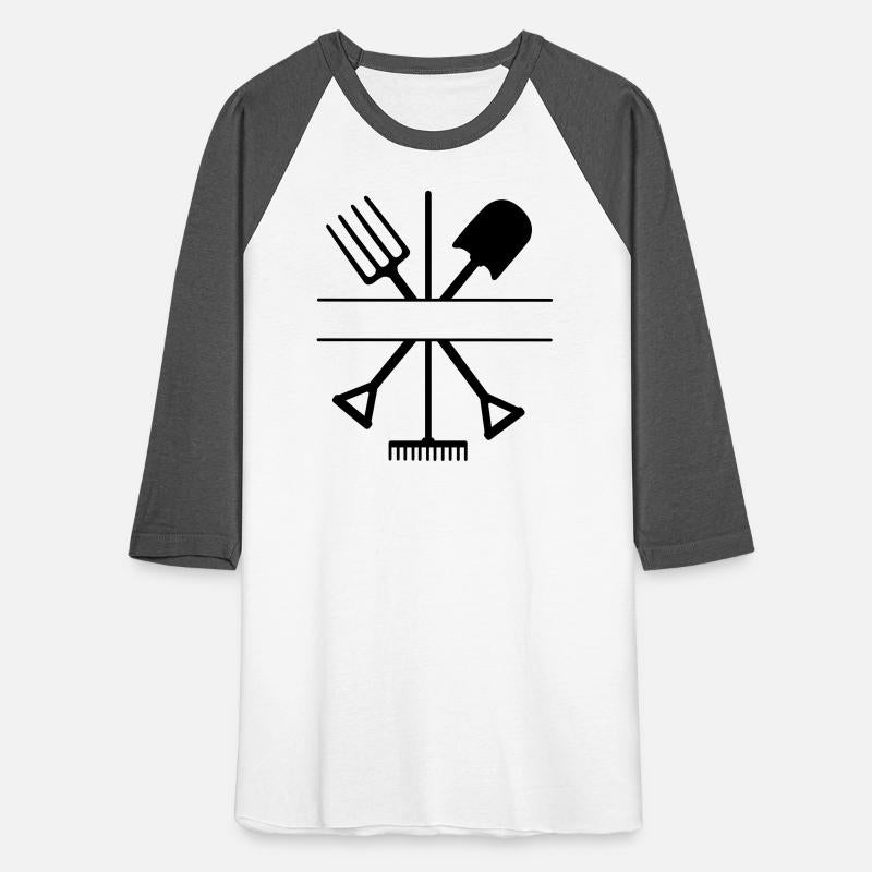 Garden tools crossed with text space