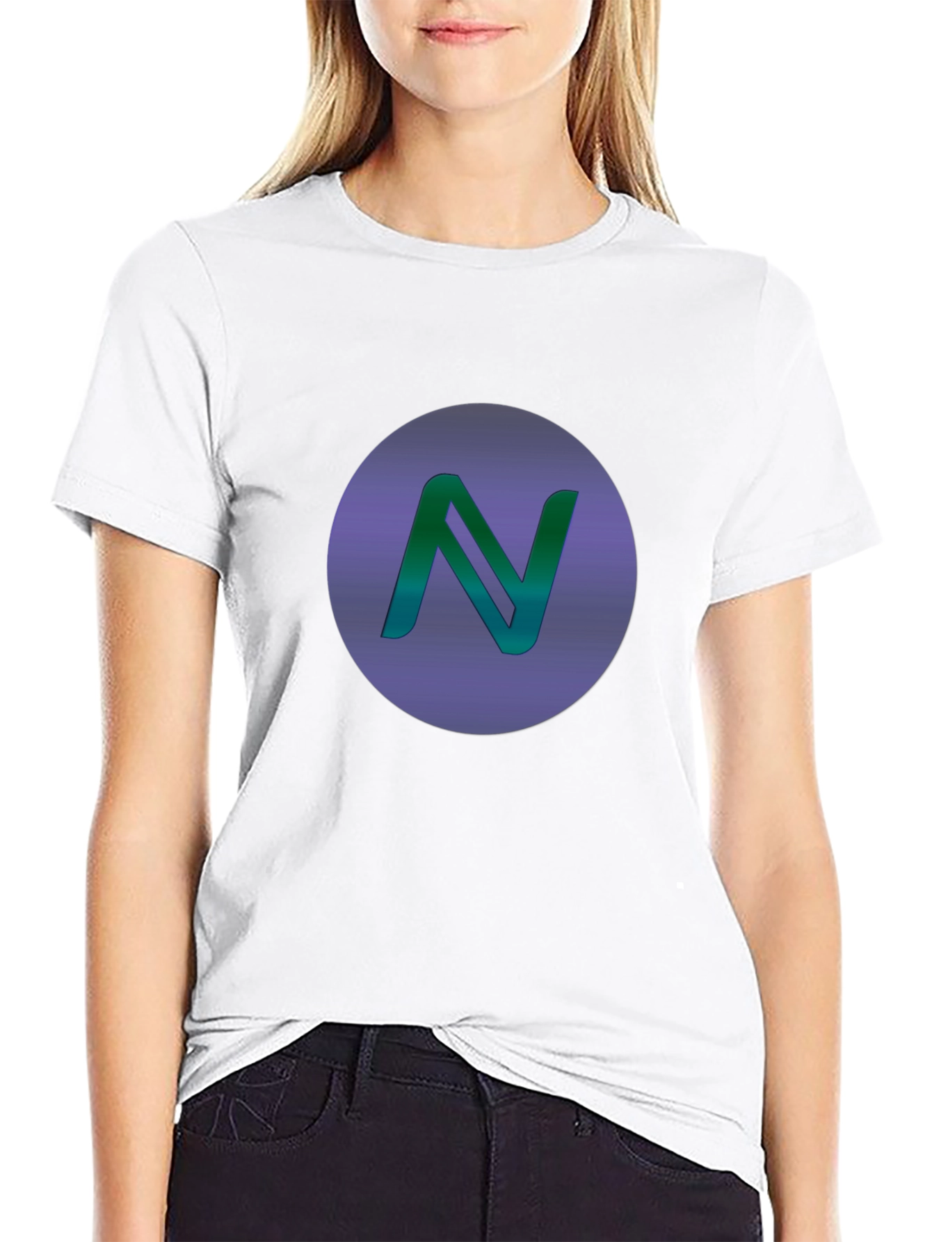 Gradient N Logo Black T-Shirt
