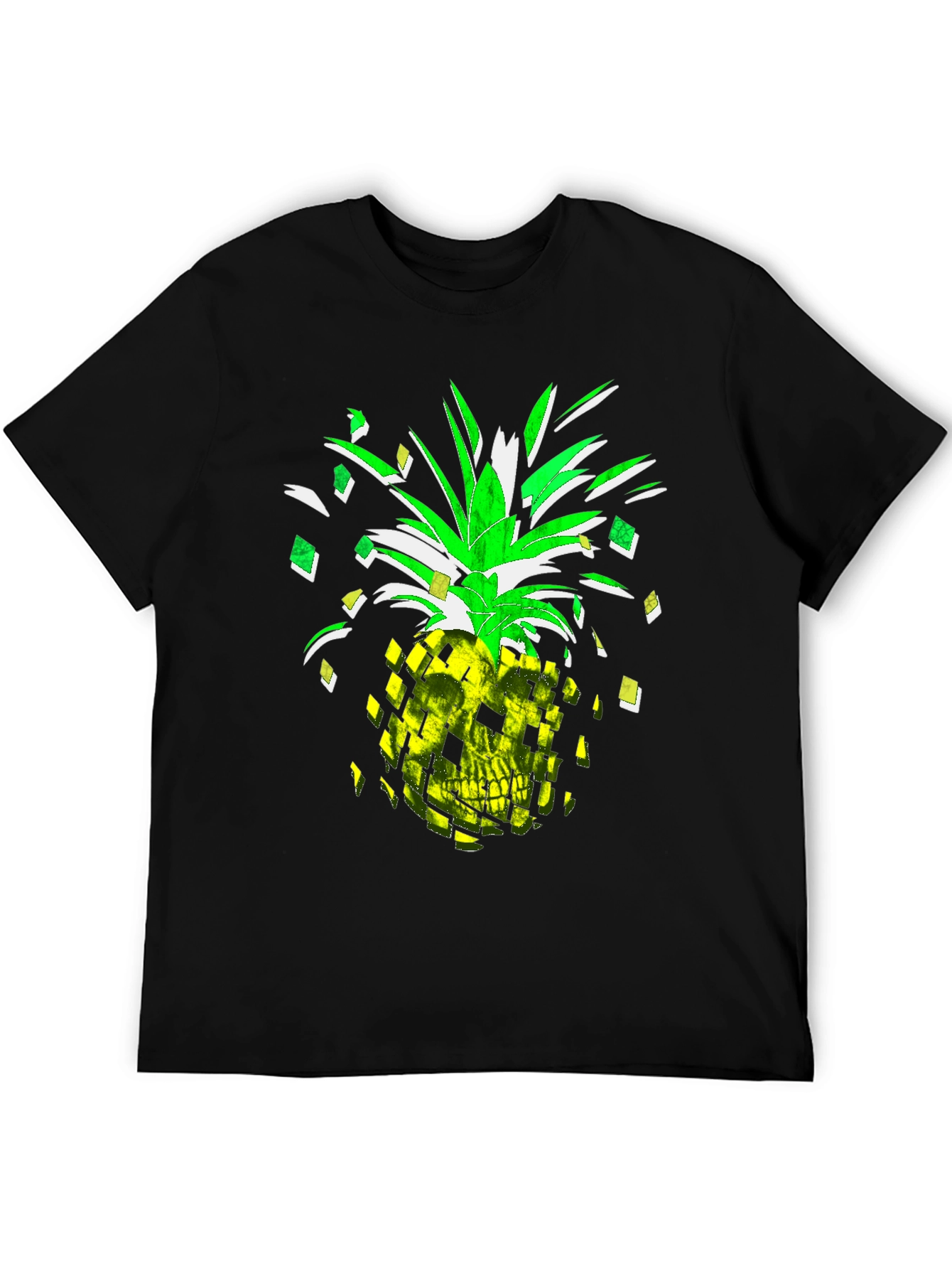 Skull Pineapple Graphic Tee - Mens Black T-Shirt