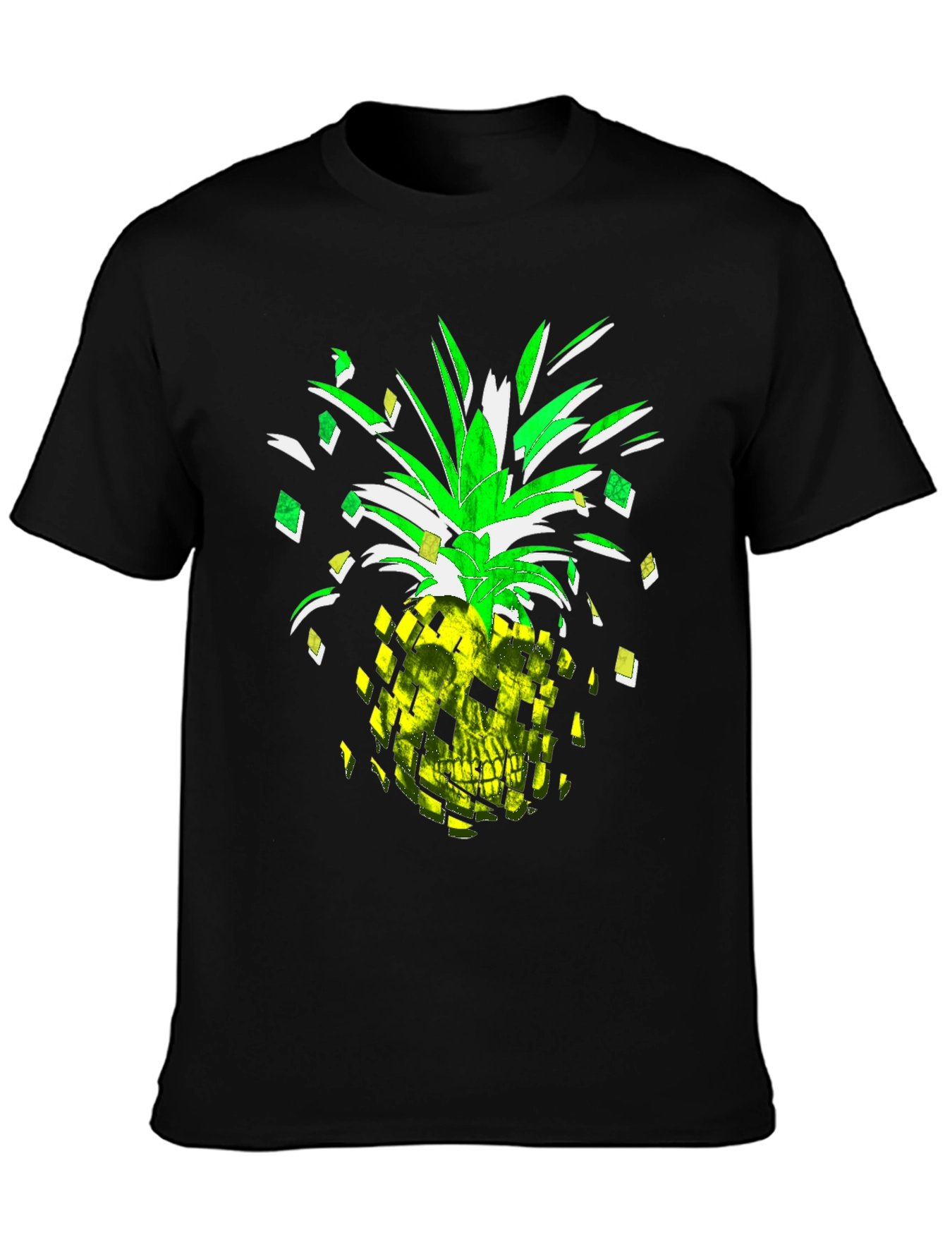 Skull Pineapple Graphic Tee - Mens Black T-Shirt