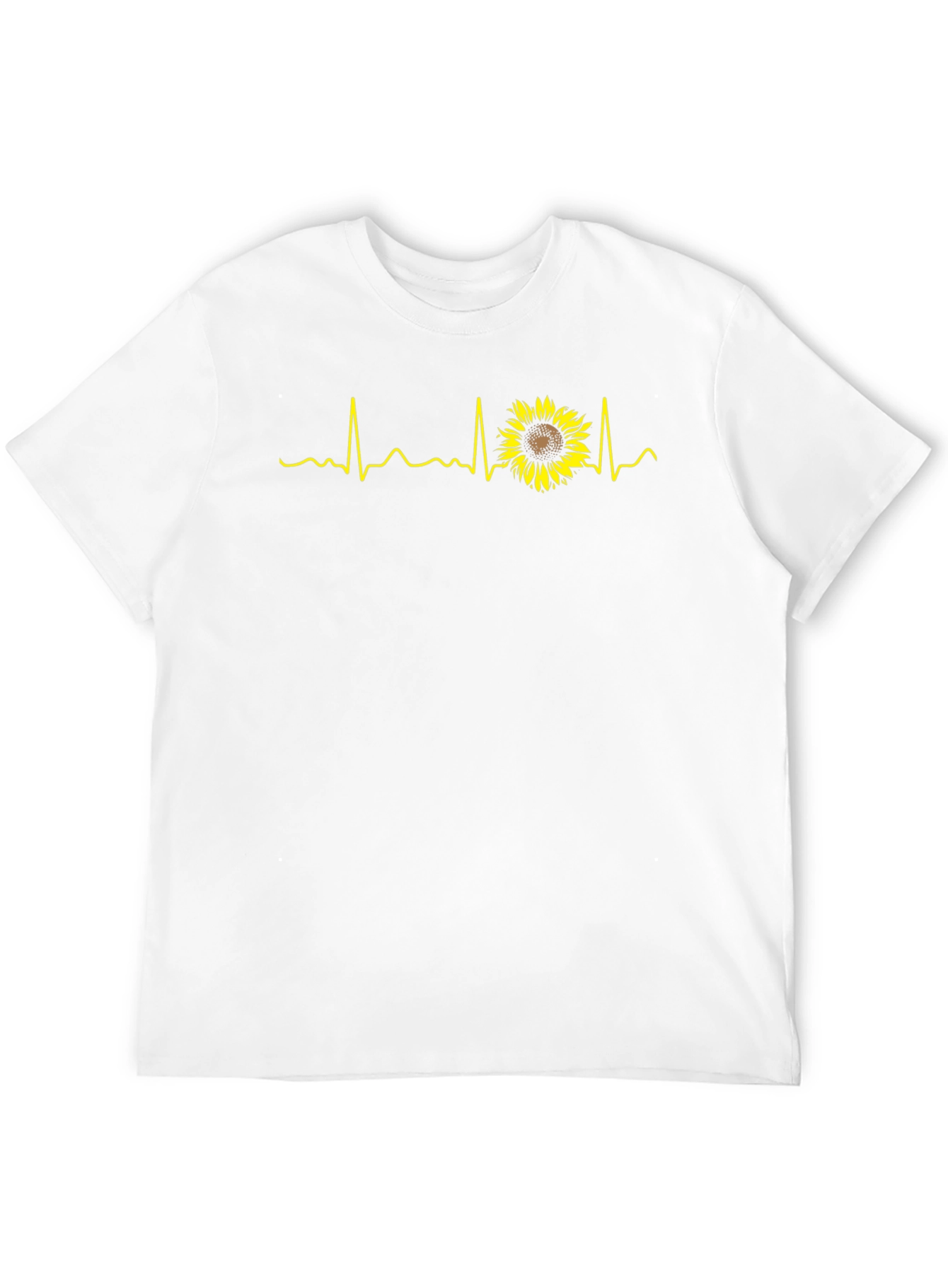 Sunflower Heartbeat Graphic Tee - Black