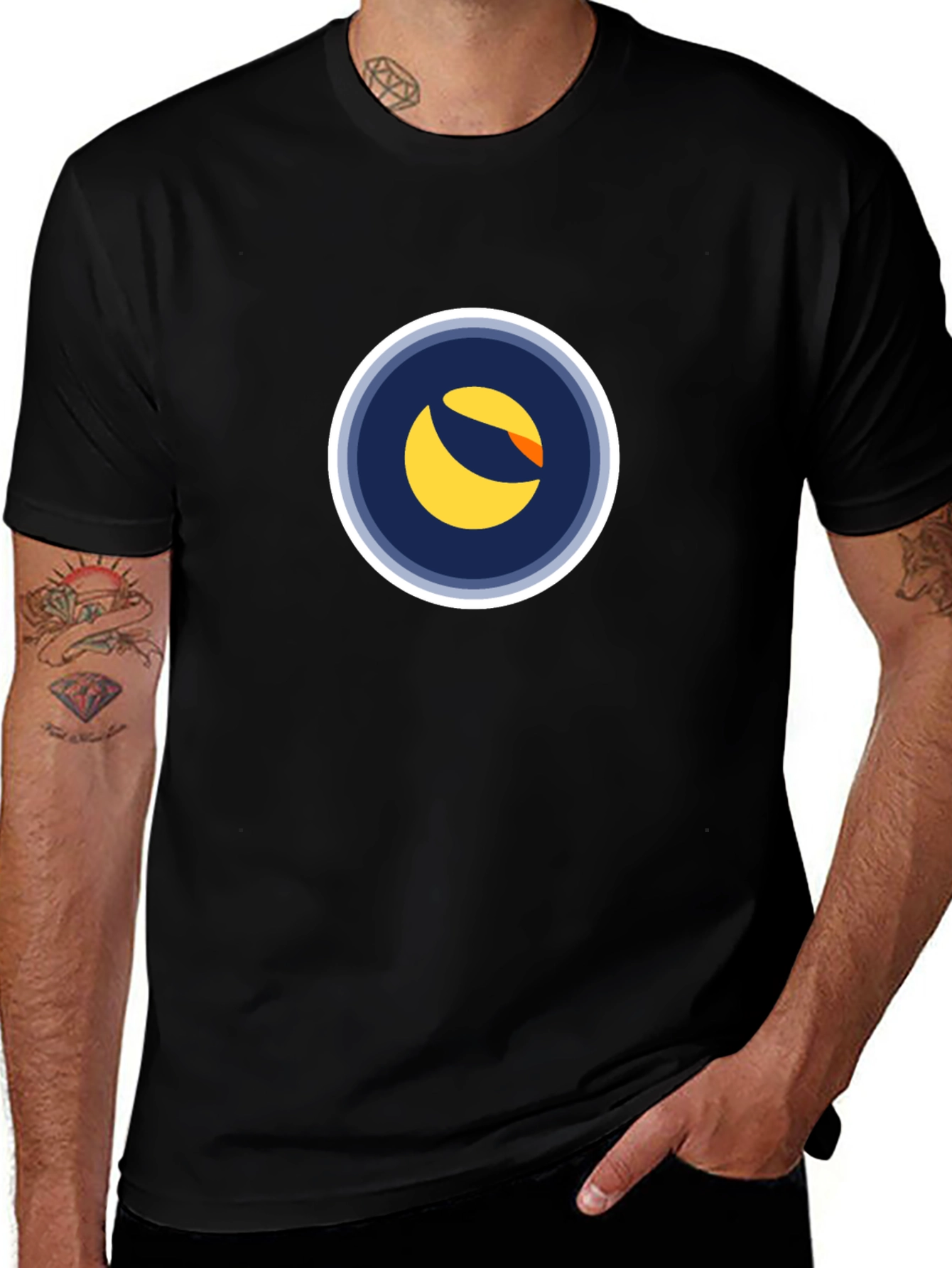 Luna Crypto T-Shirt - Black Circular Logo