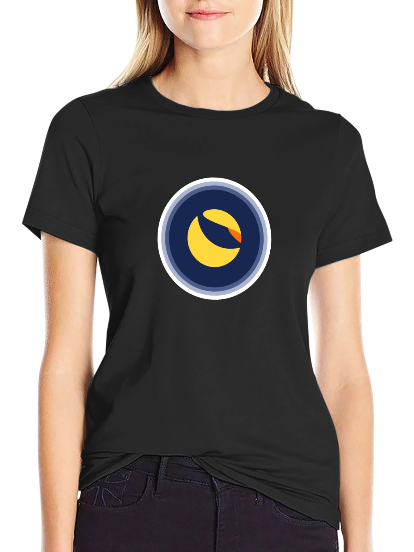 Luna Crypto T-Shirt - Black Circular Logo