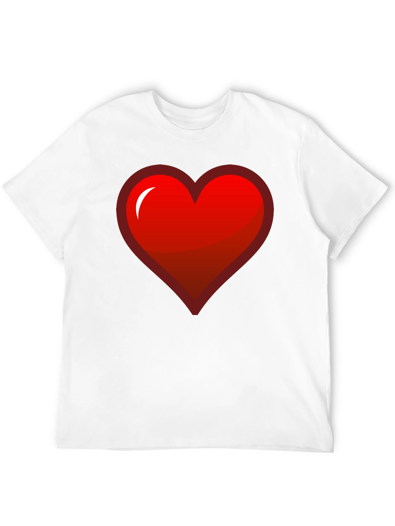Red Heart Graphic Black T-Shirt