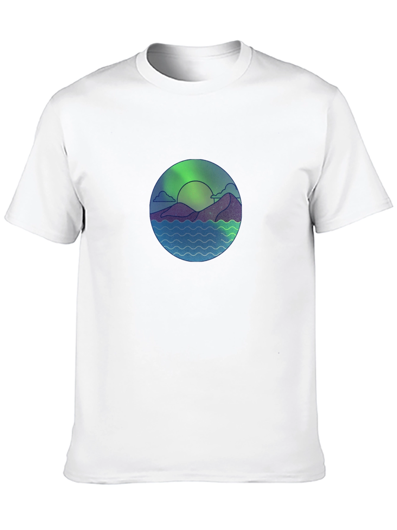 Nature Scene Graphic Black T-Shirt