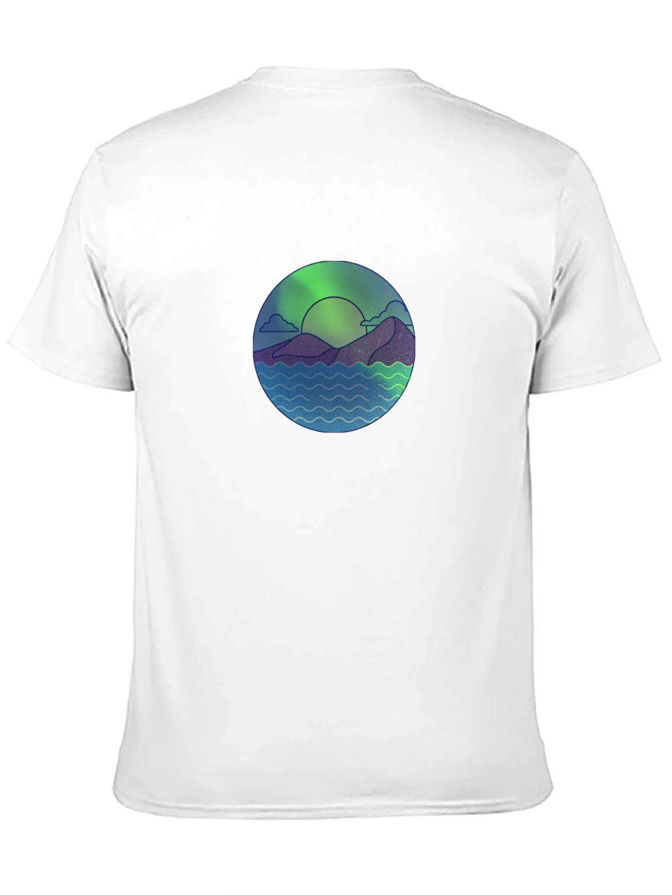 Nature Scene Graphic Black T-Shirt