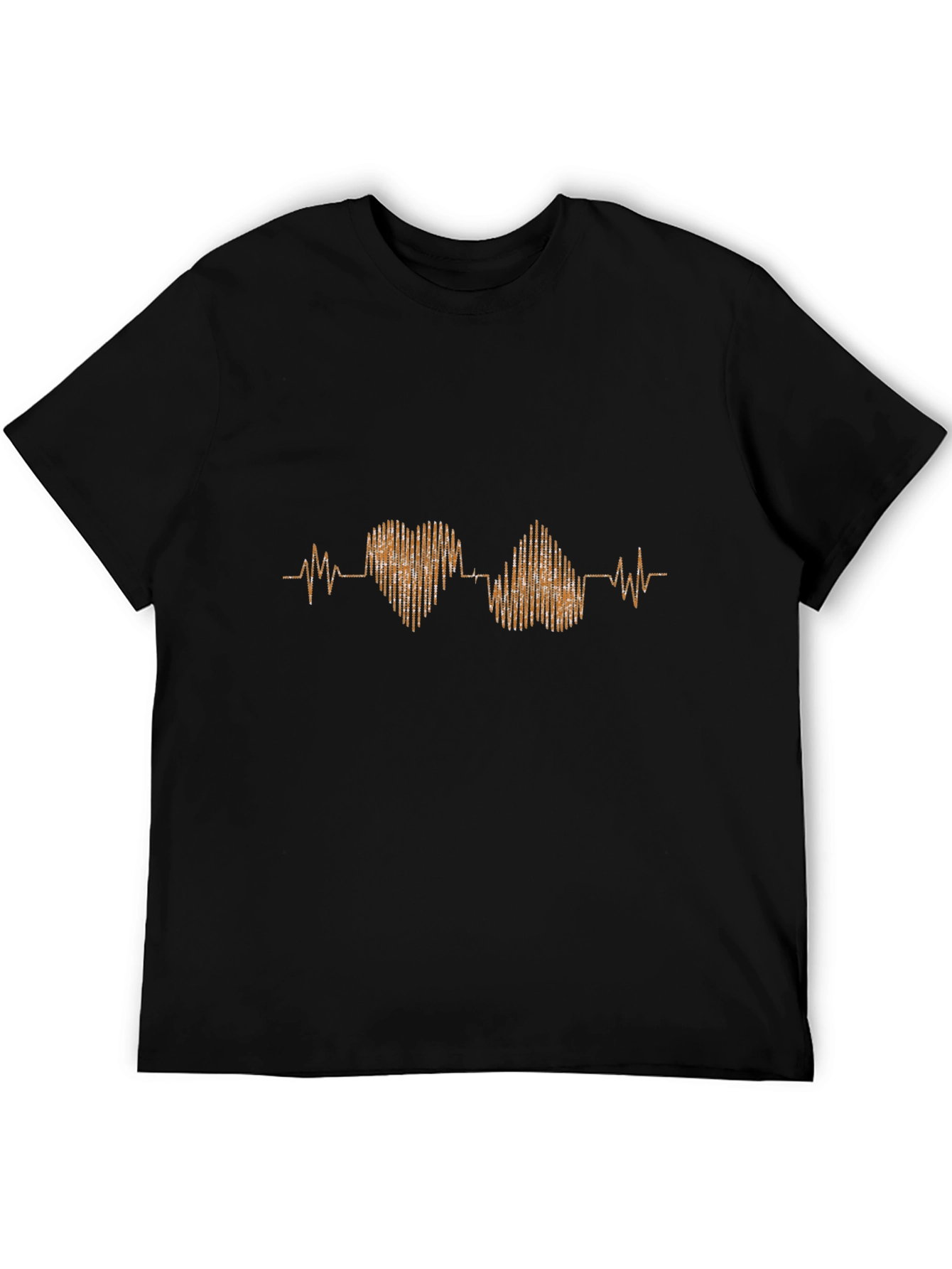 Heartbeat Rhythm Graphic Tee - Stylish Cotton T-Shirt