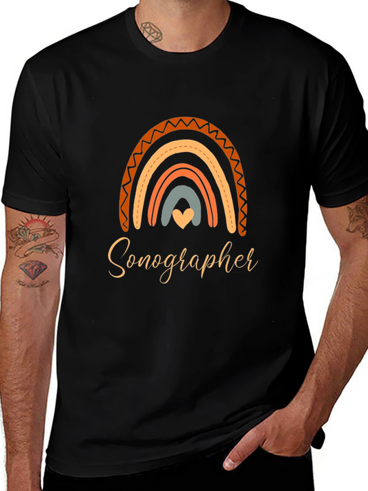 Sonographer Rainbow Graphic T-Shirt