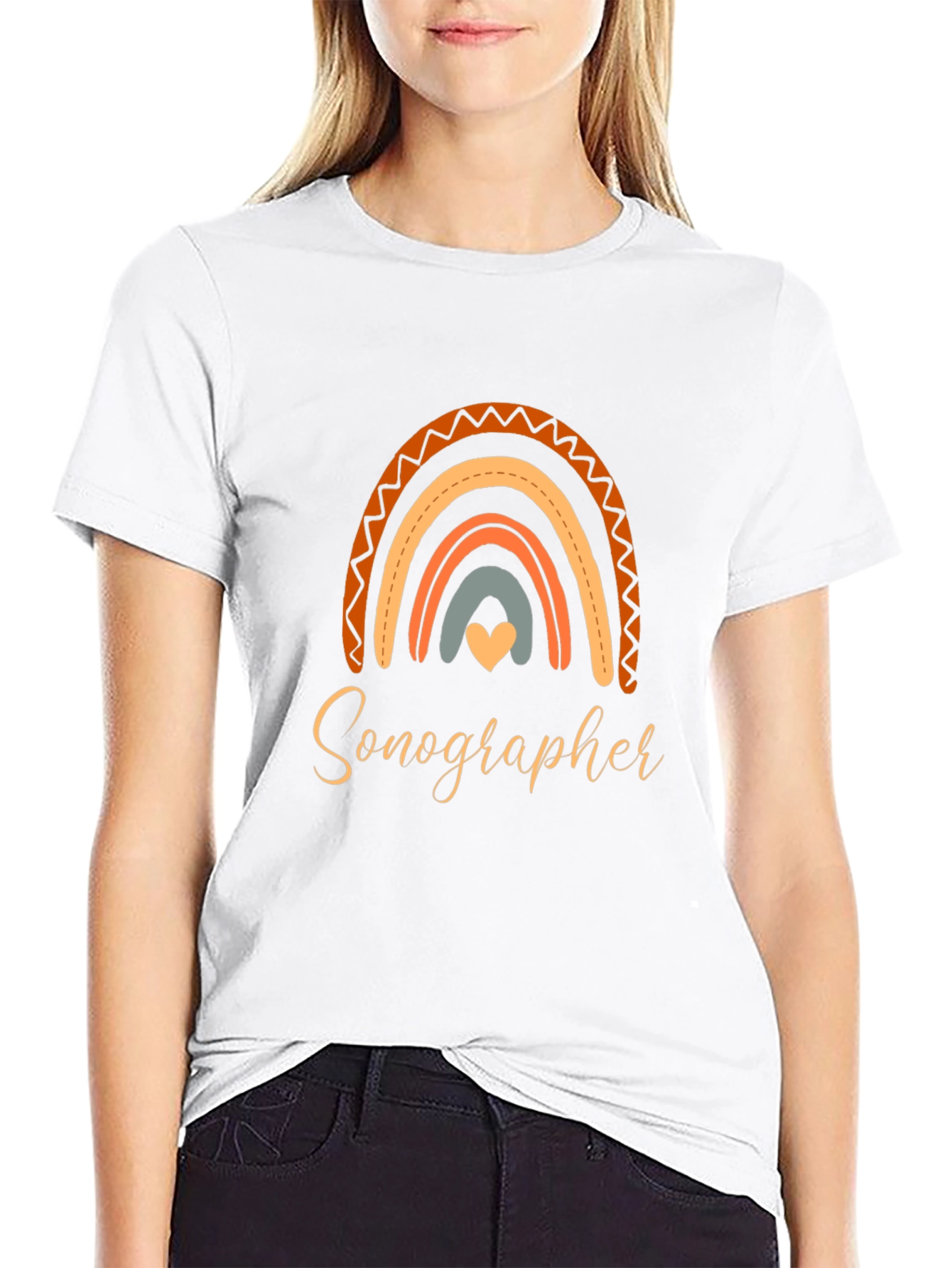 Sonographer Rainbow Graphic T-Shirt