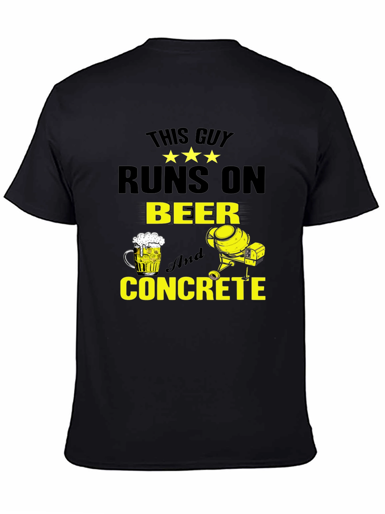 This Guy Runs On Beer And Concrete Graphic Tee