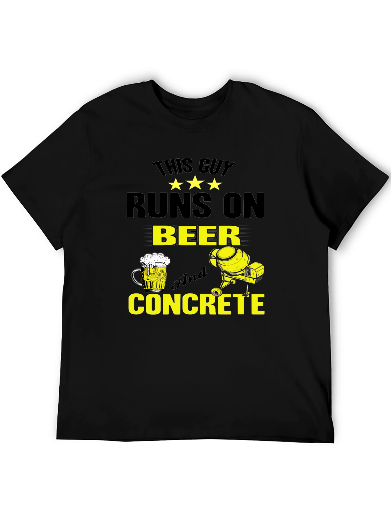 This Guy Runs On Beer And Concrete Graphic Tee
