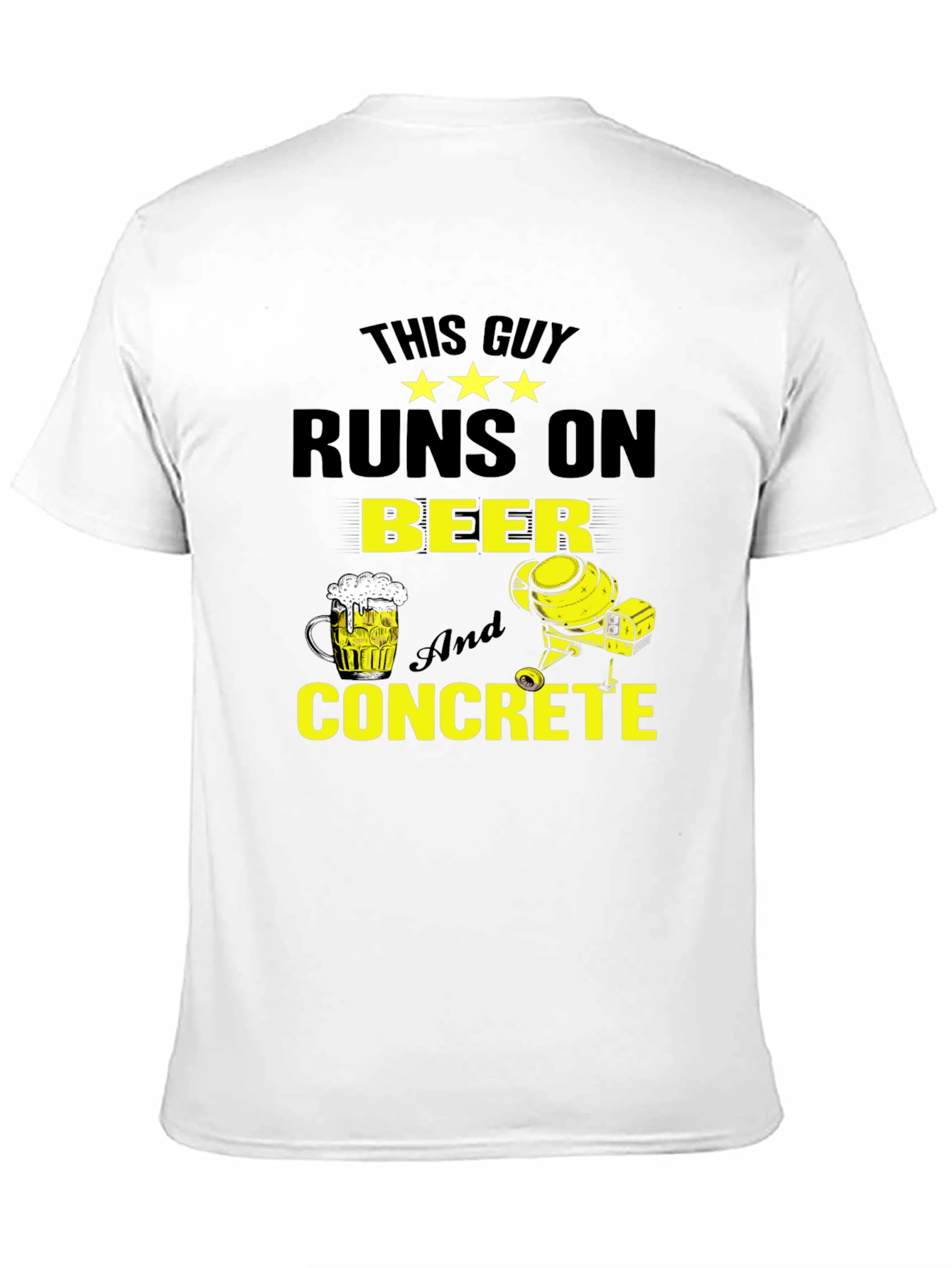 This Guy Runs On Beer And Concrete Graphic Tee