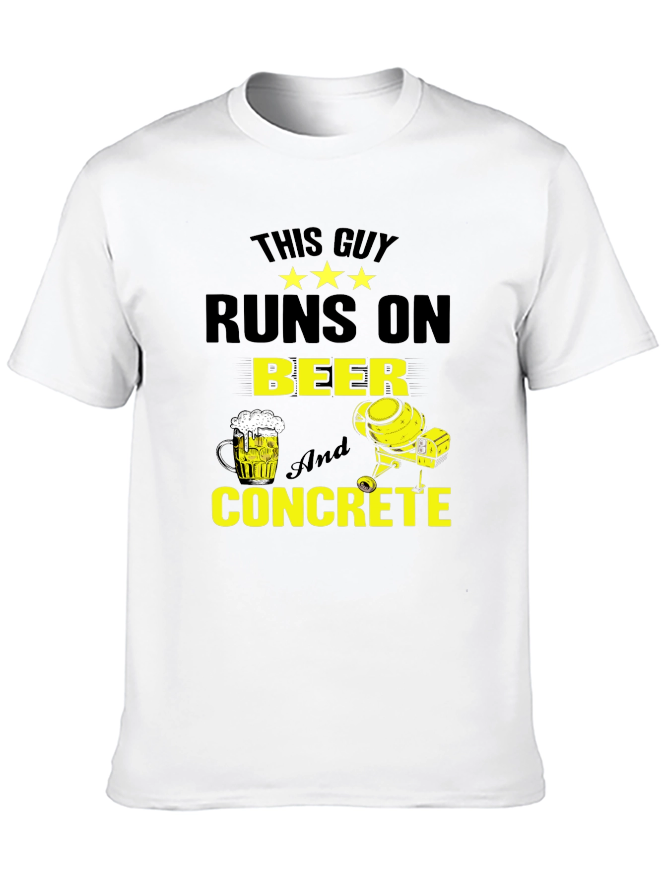 This Guy Runs On Beer And Concrete Graphic Tee