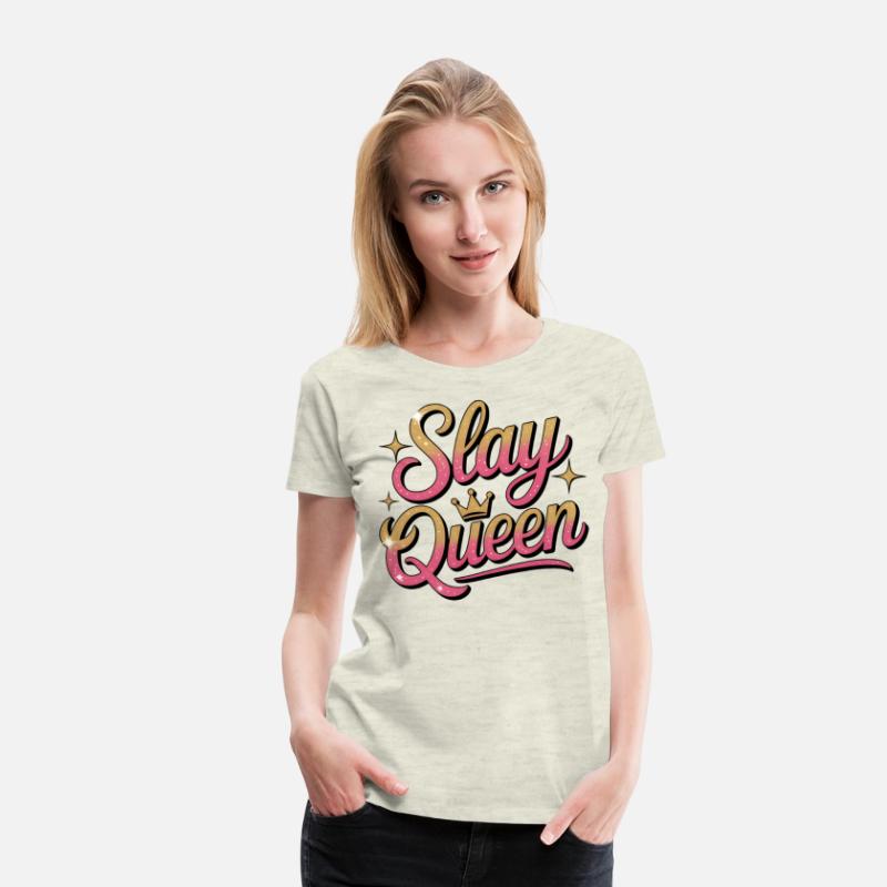 Glittery Stay Queen Typography Design