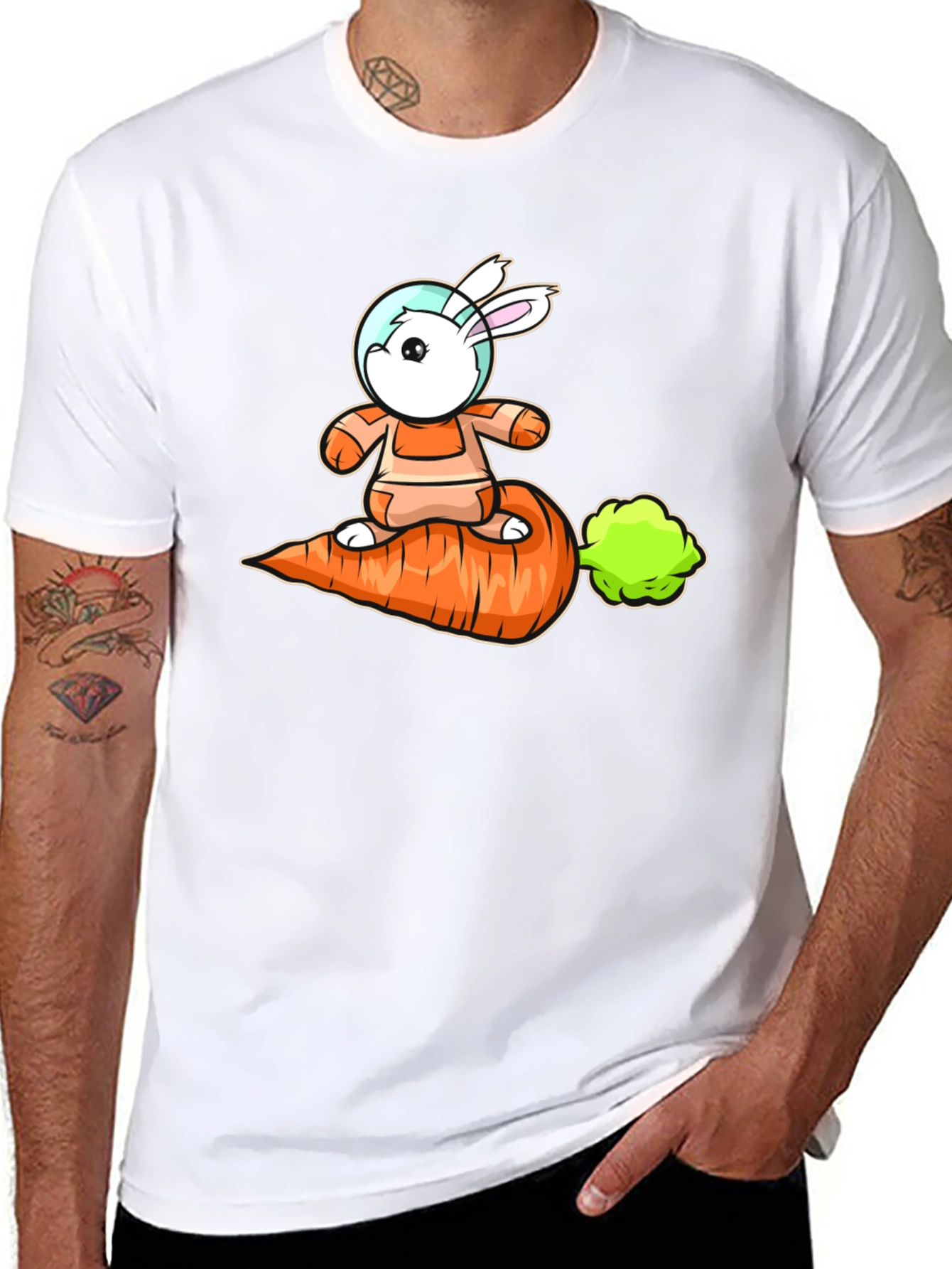 Astronaut Bunny Carrot T-Shirt