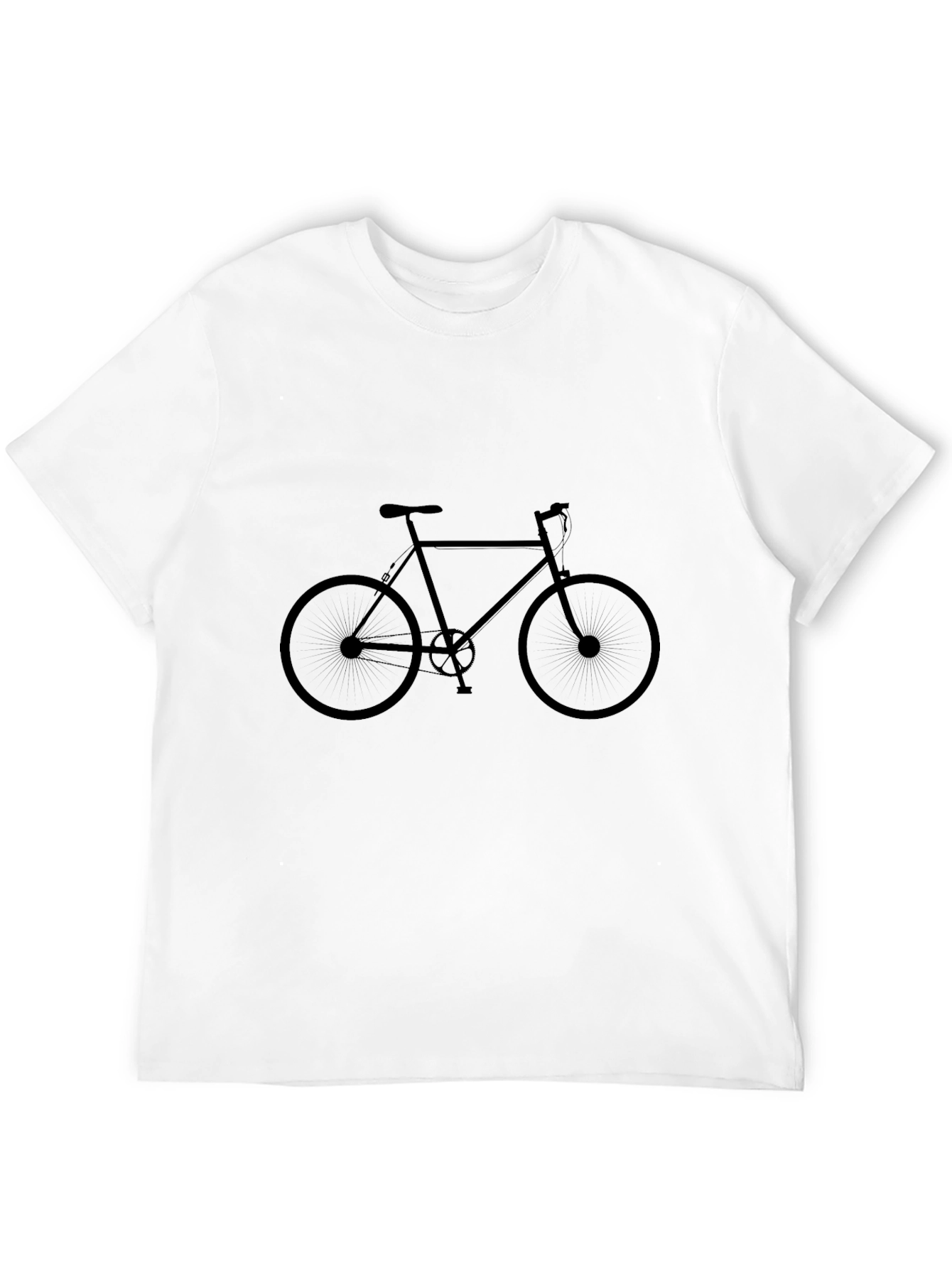 Bicycle Graphic Tee - Black Cotton Casual Shirt