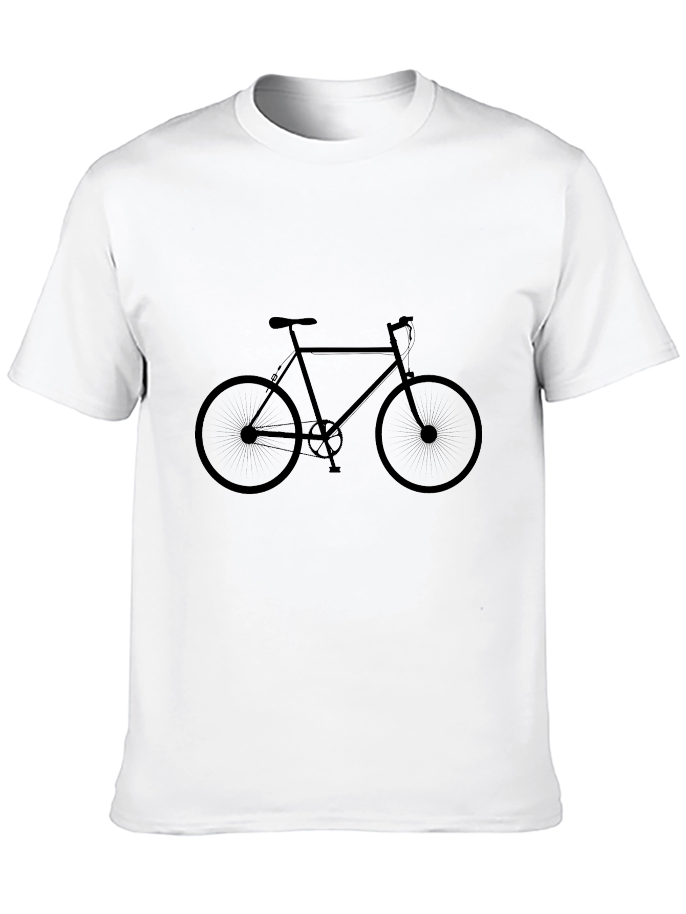 Bicycle Graphic Tee - Black Cotton Casual Shirt