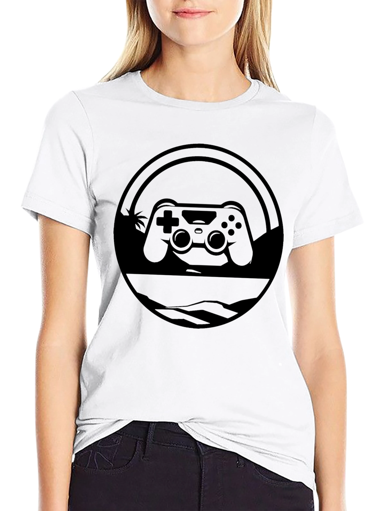 Gamer Controller Graphic T-Shirt - Black