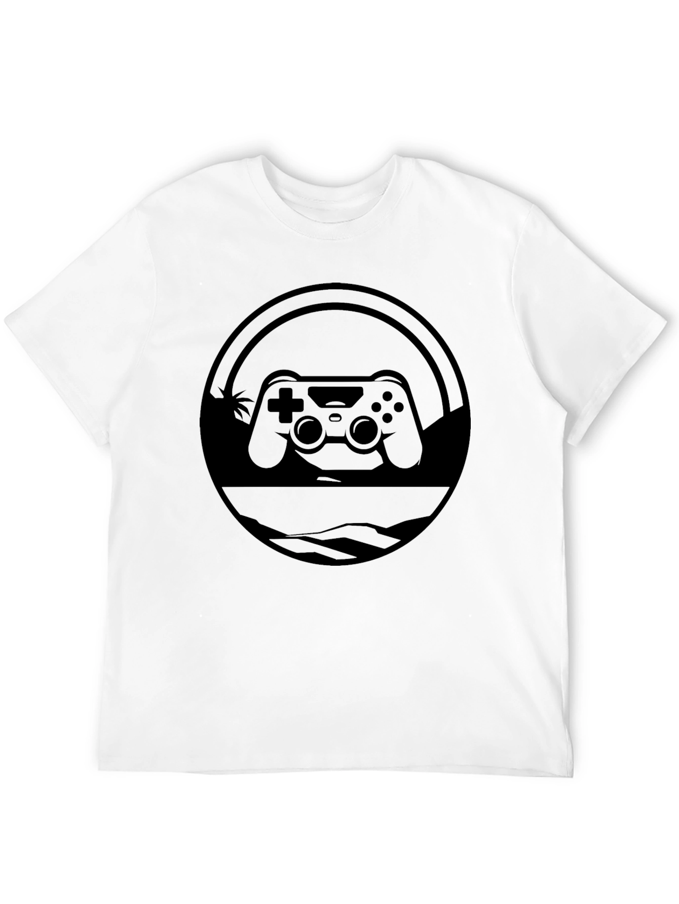 Gamer Controller Graphic T-Shirt - Black