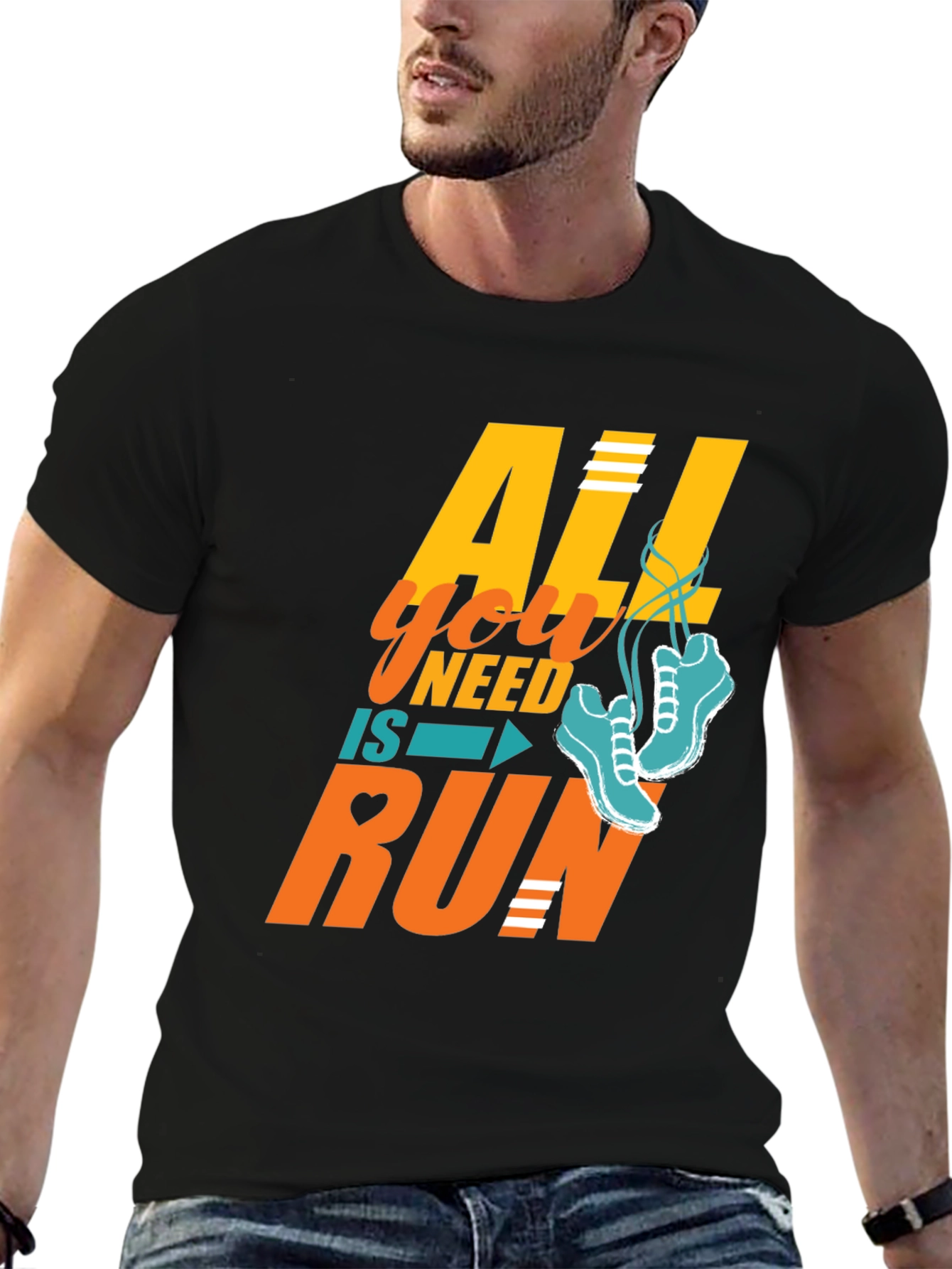 All You Need is Run T-Shirt - Black