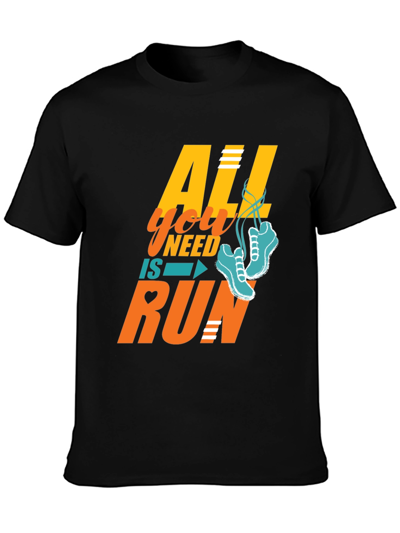 All You Need is Run T-Shirt - Black