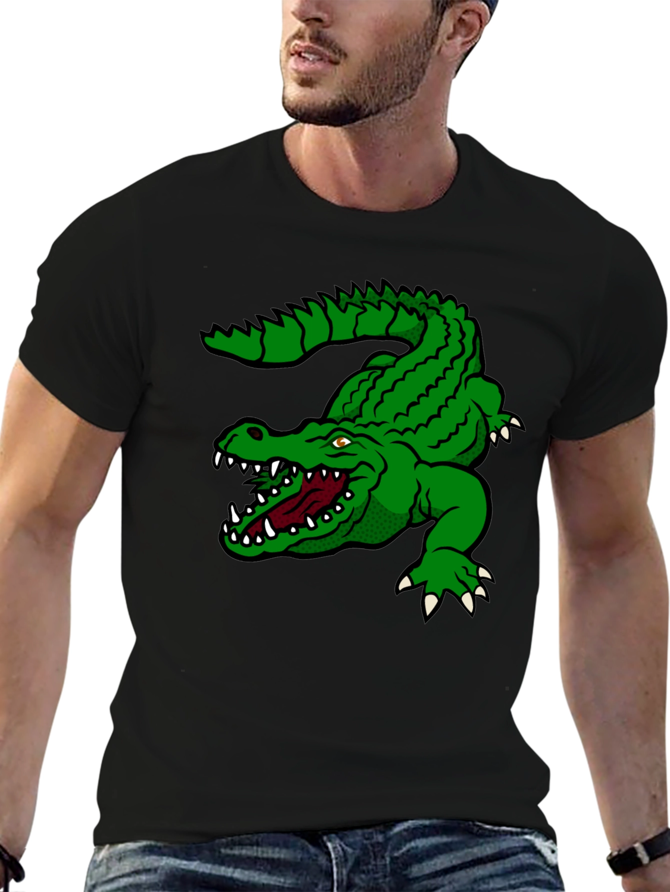 Green Alligator Graphic T-Shirt - Bold Style