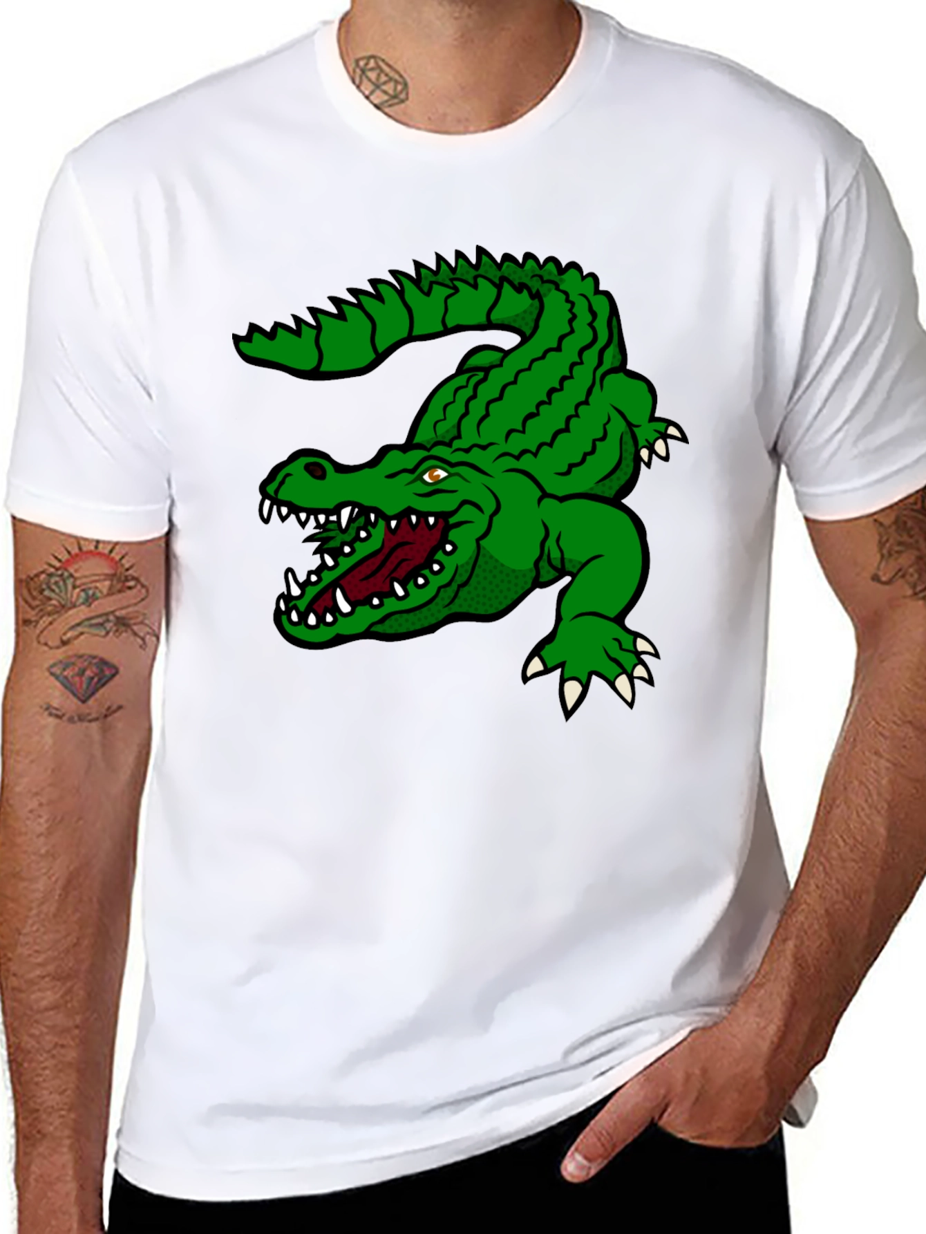 Green Alligator Graphic T-Shirt - Bold Style