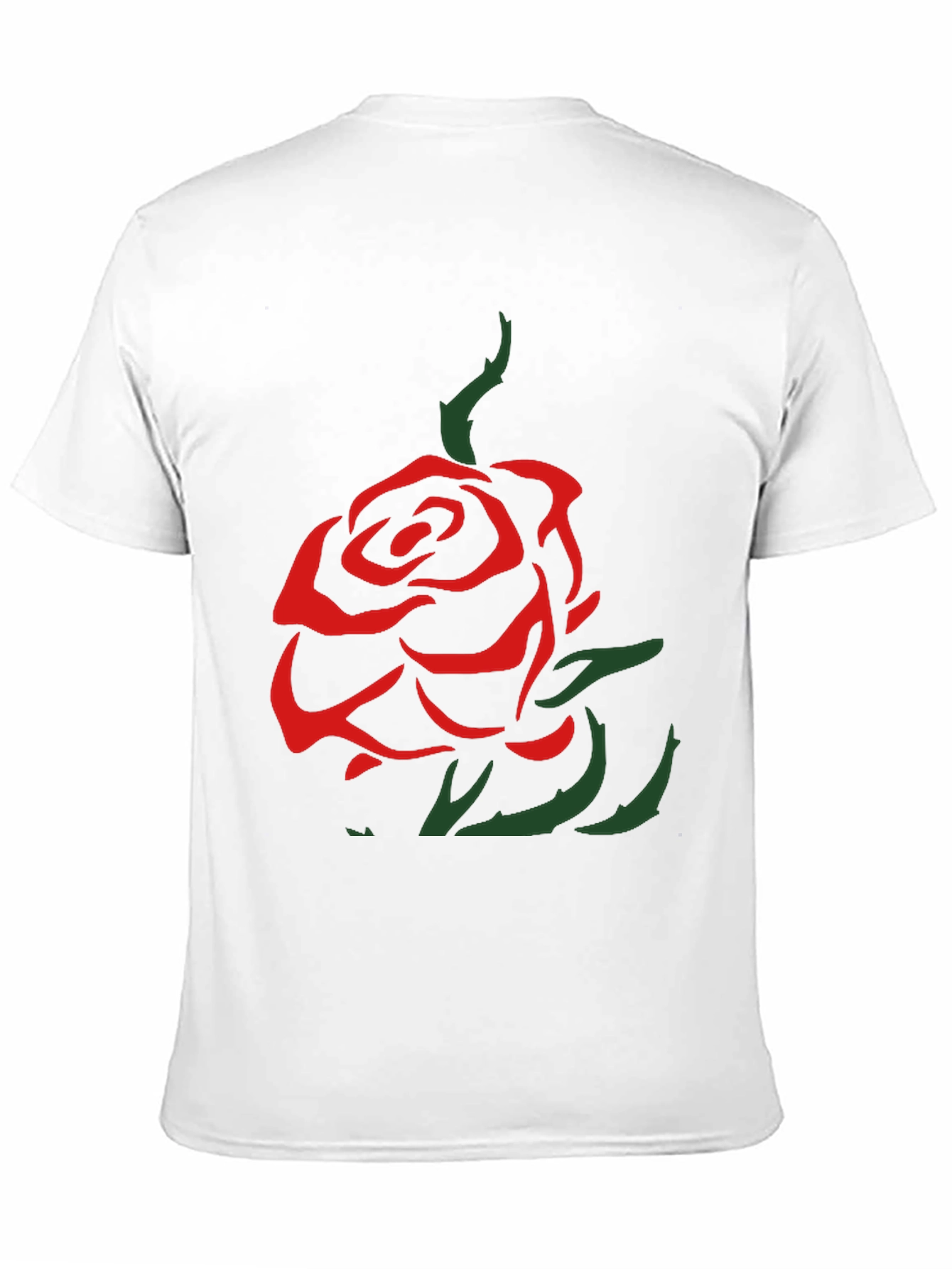 Rose Graphic Tee - Mens Black Cotton T-Shirt