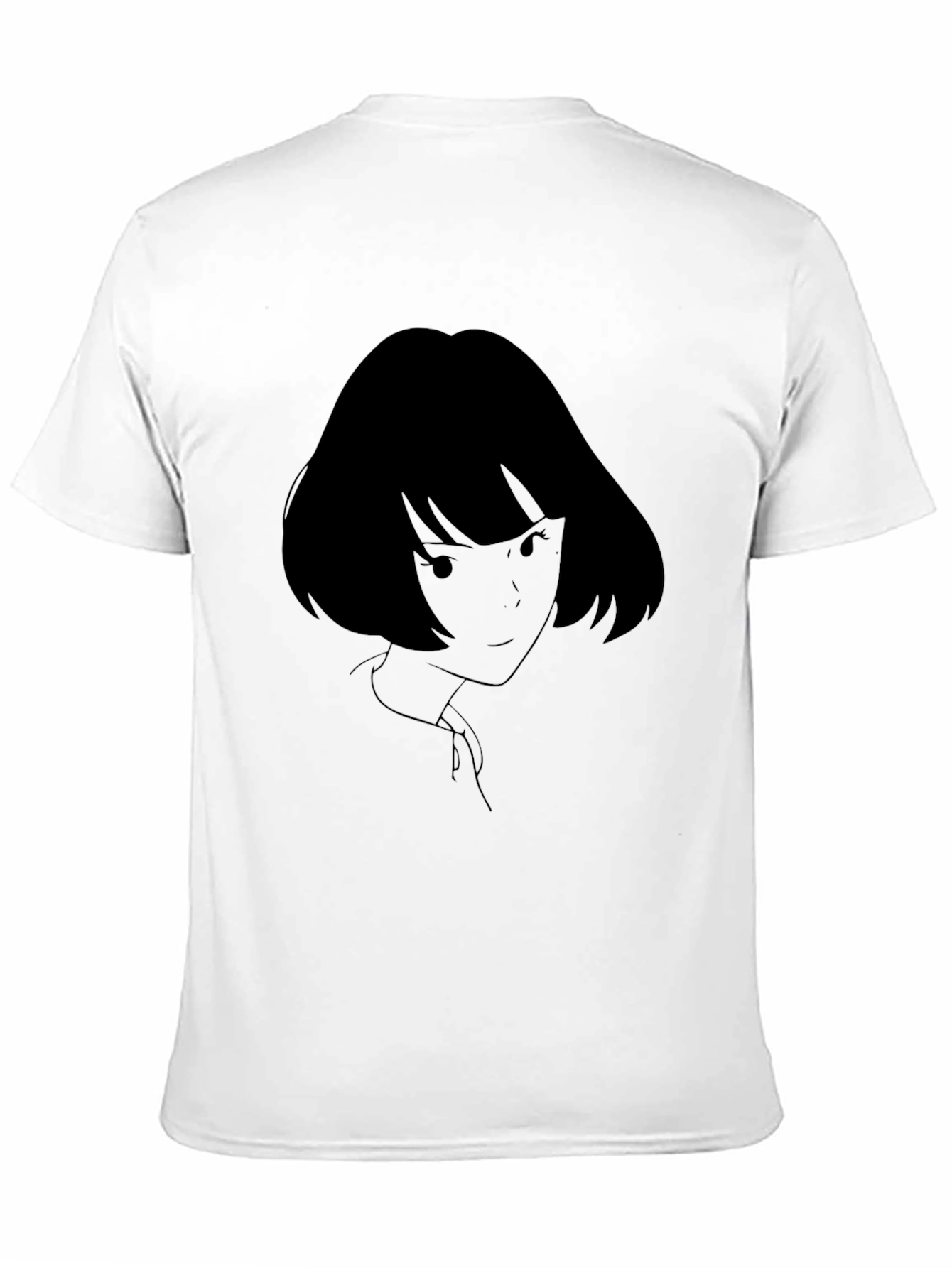 Anime Girl Graphic Black T-Shirt