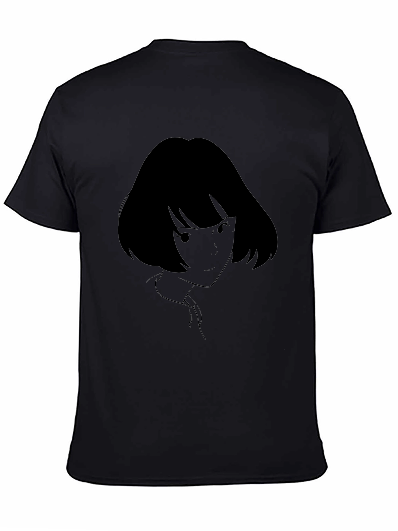 Anime Girl Graphic Black T-Shirt