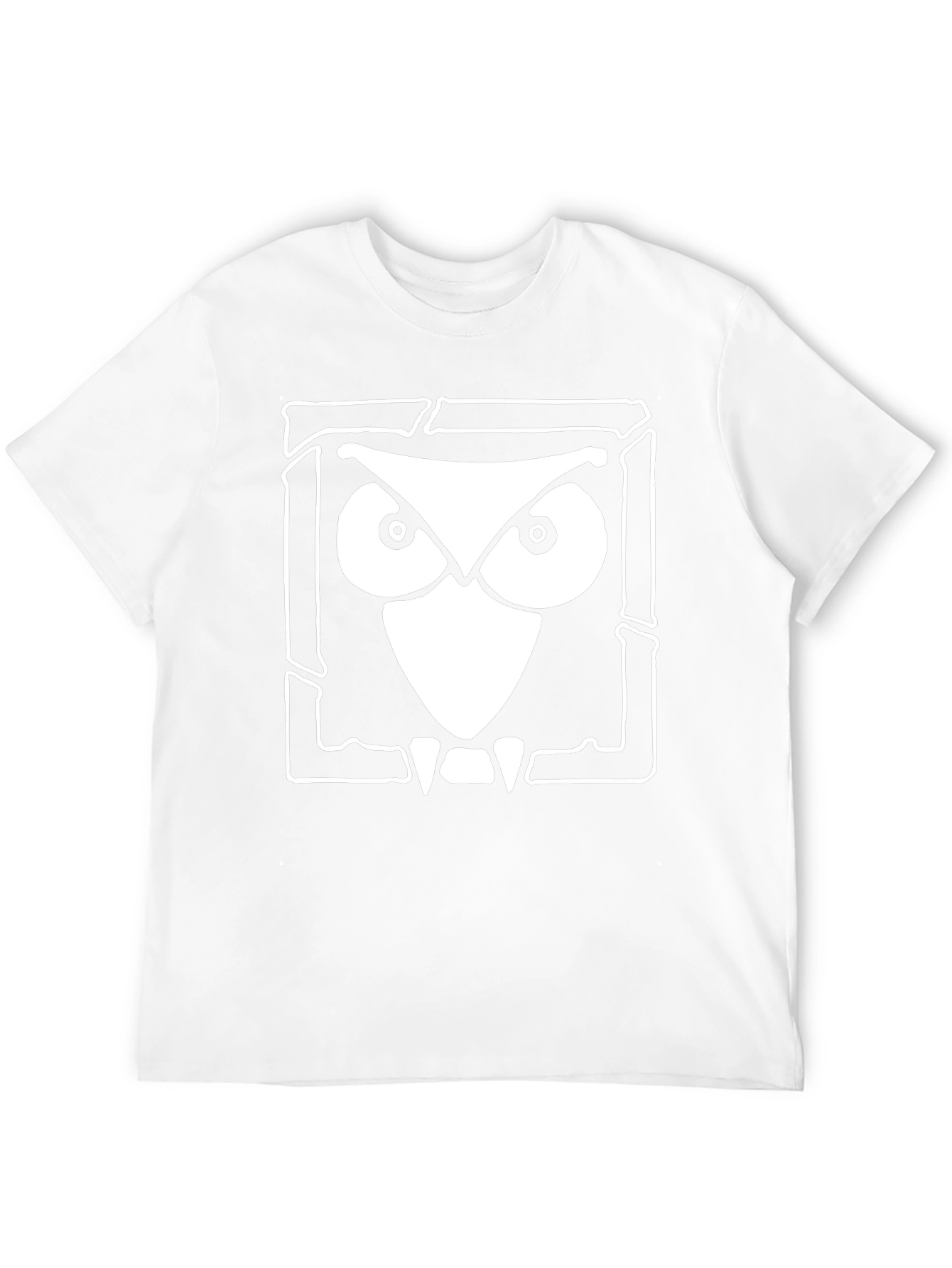 Owl Graphic Print Black Cotton T-Shirt