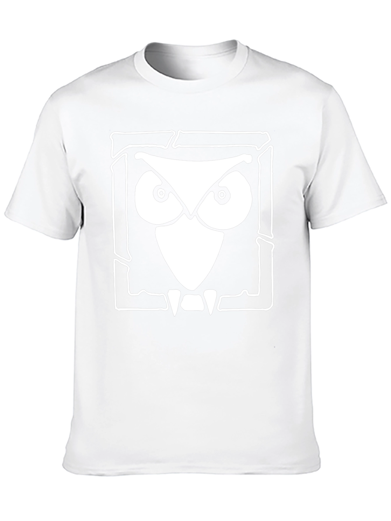 Owl Graphic Print Black Cotton T-Shirt