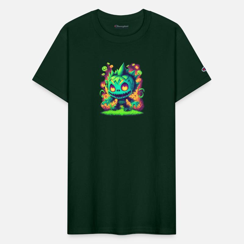 Green monster cute halloween