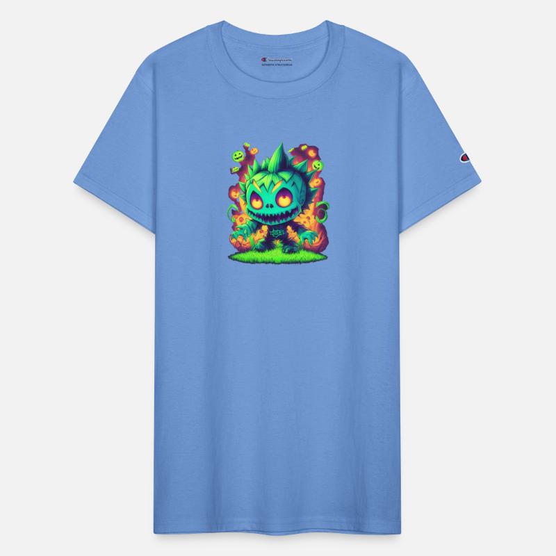 Green monster cute halloween