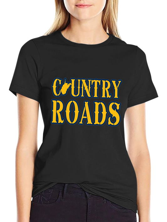 Country Roads Graphic Tee - Black