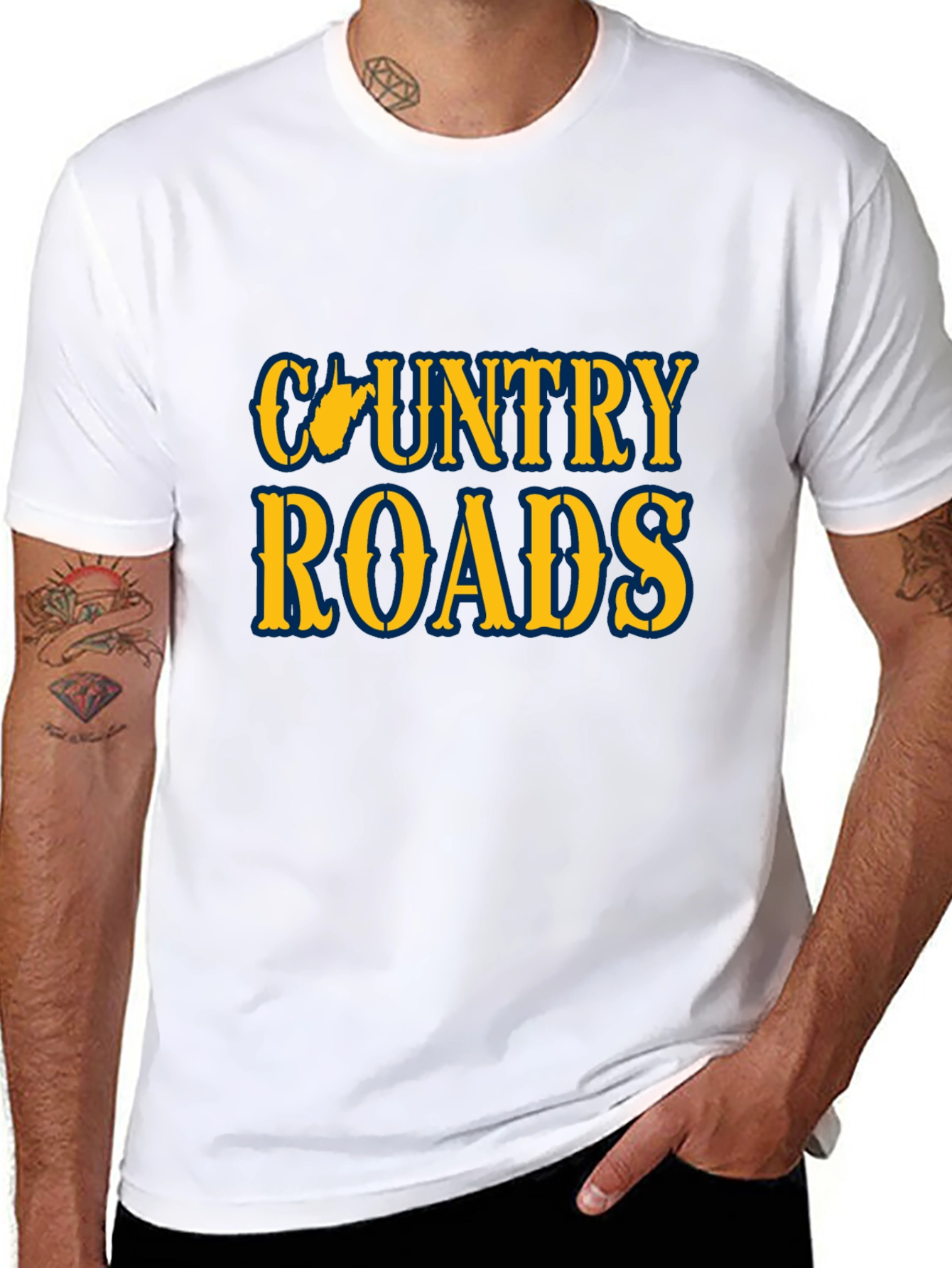 Country Roads Graphic Tee - Black