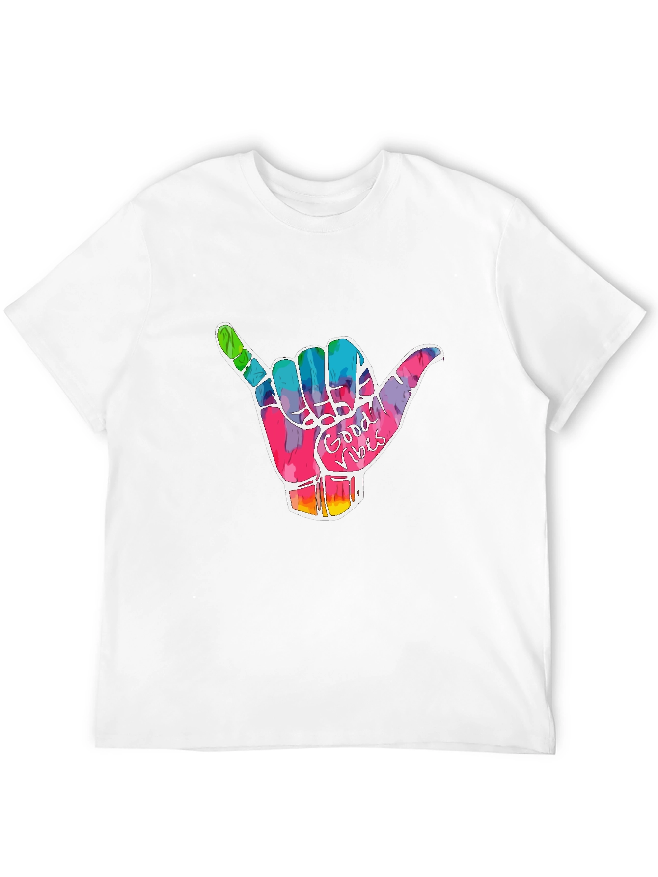 Good Vibes Shaka Hand Graphic T-Shirt