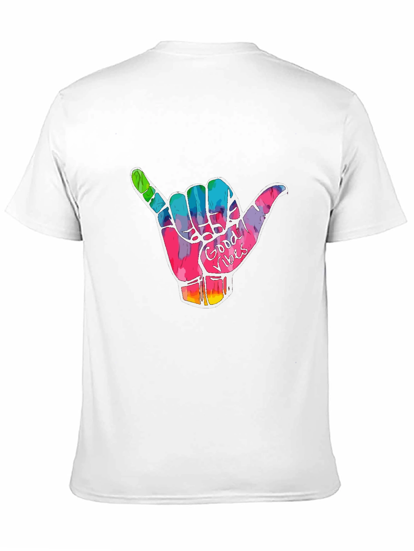 Good Vibes Shaka Hand Graphic T-Shirt